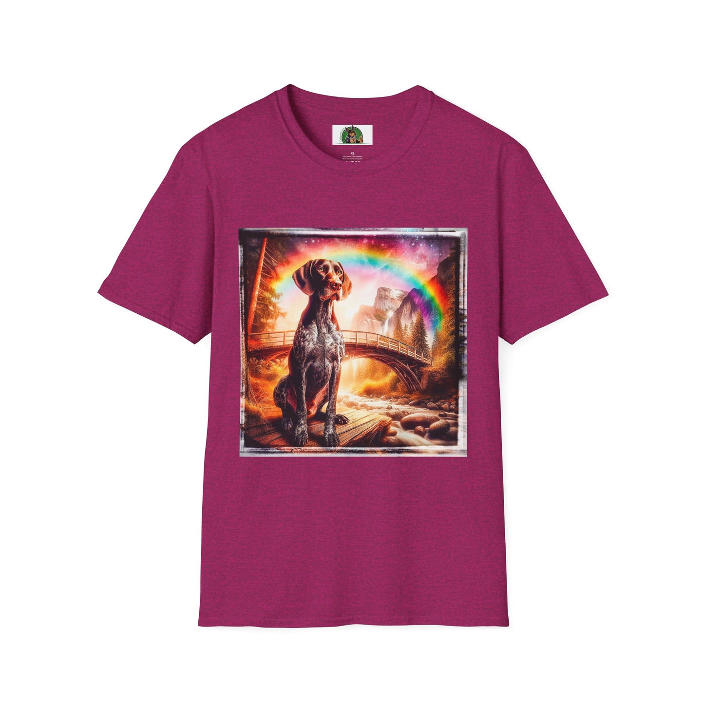 German Shorthaired Pointer crashing waves t shirt T-Shirt Printify S Antique Heliconia