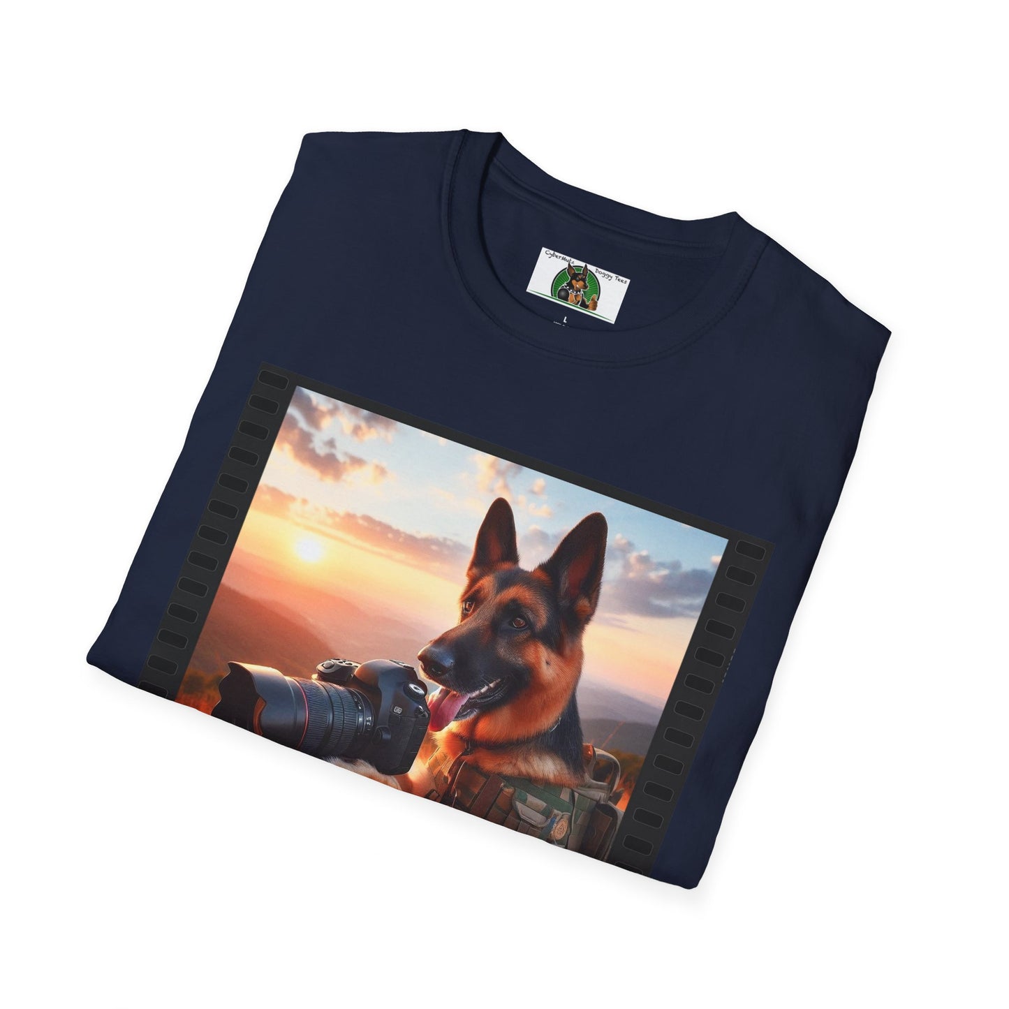 German Shepherd Dog Photographer Unisex Softstyle T-Shirt T-Shirt Printify