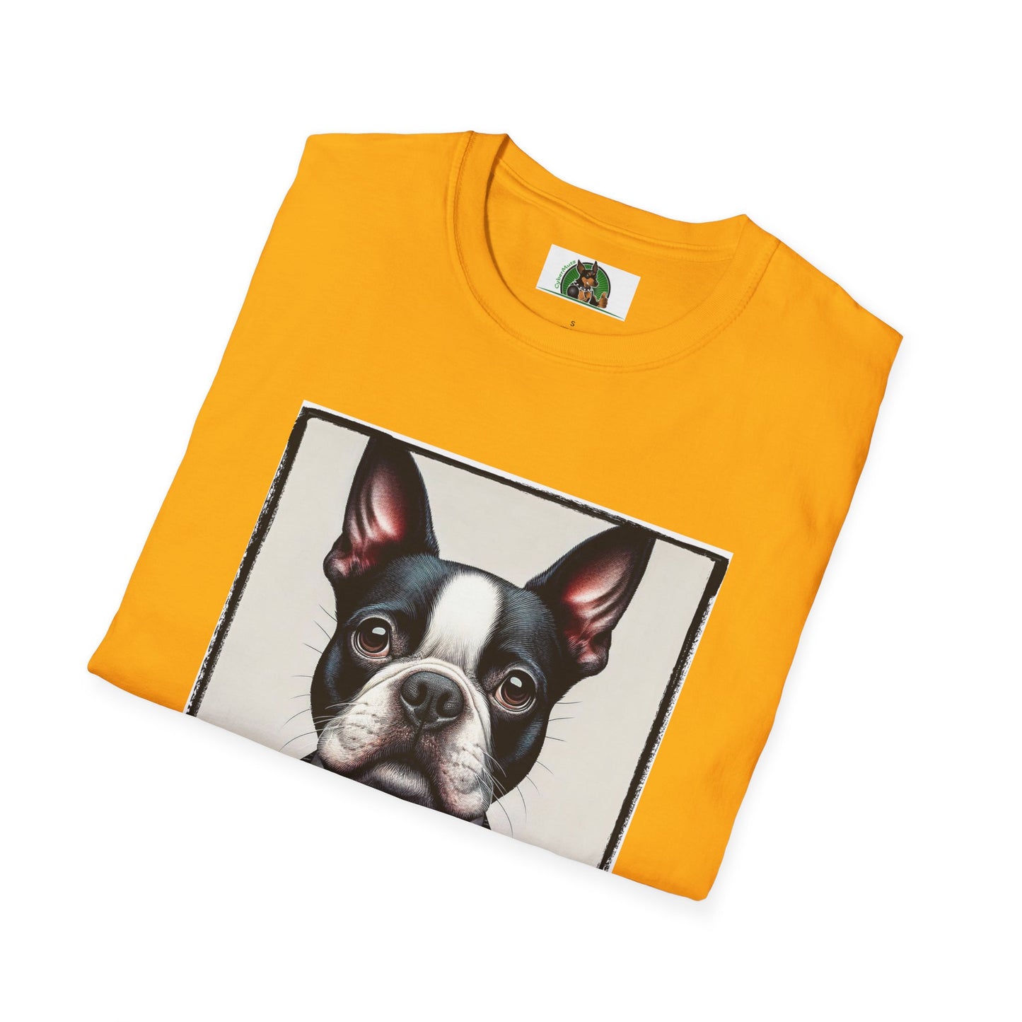Boston Terrier In Suit Shirt T-Shirt Printify