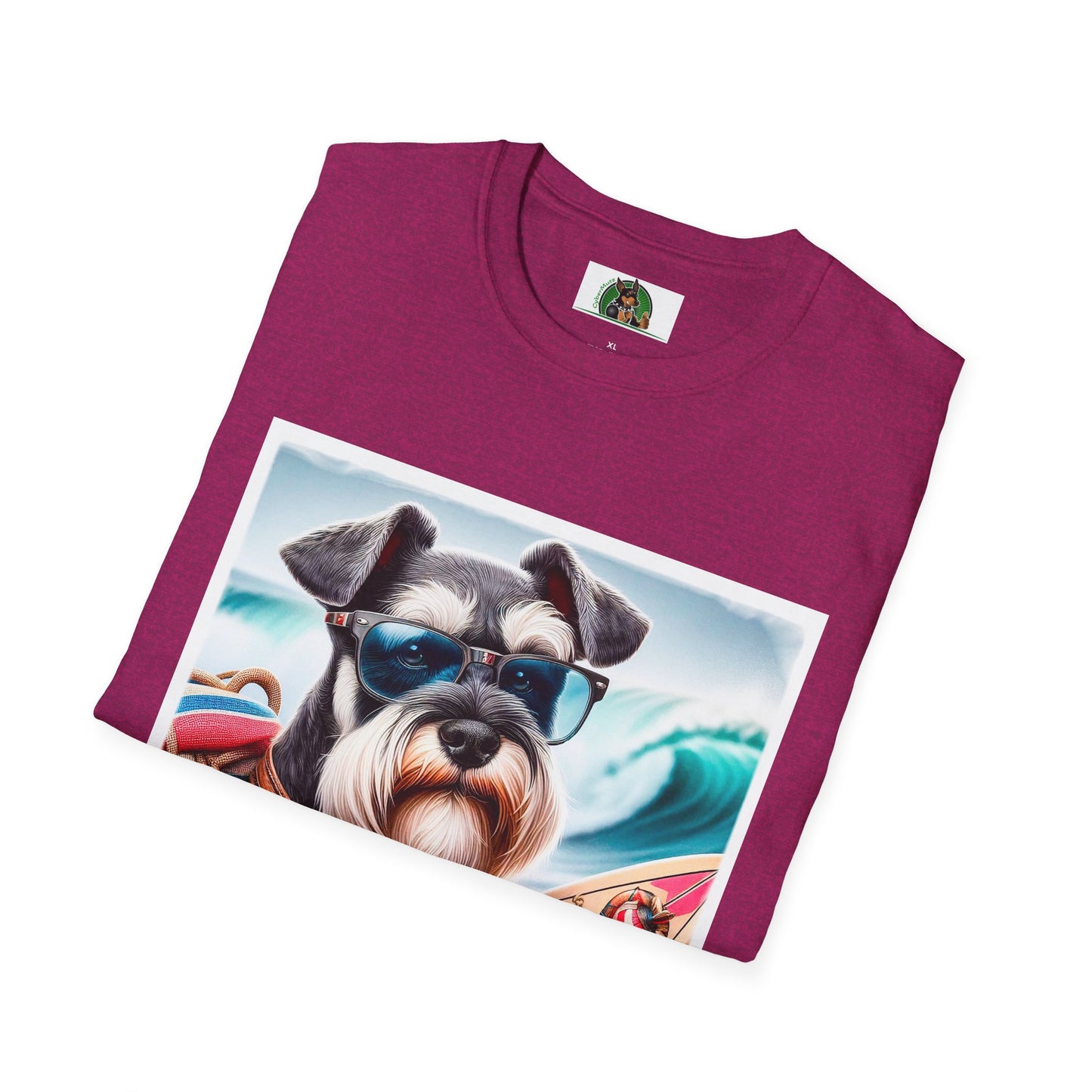 Miniature Schnauzer surfer dude shirt
