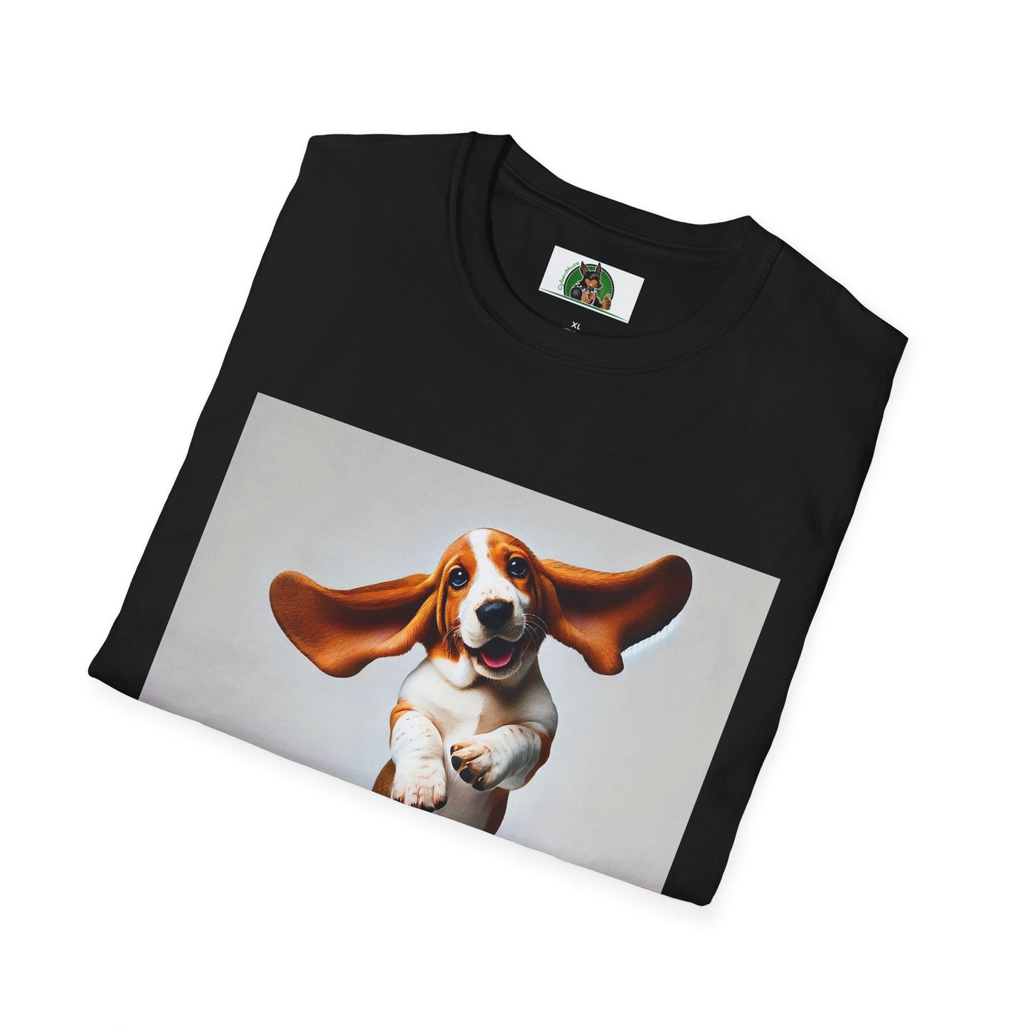 Bassett Hound T-Shirt - Dancing Dog Design T-Shirt Printify