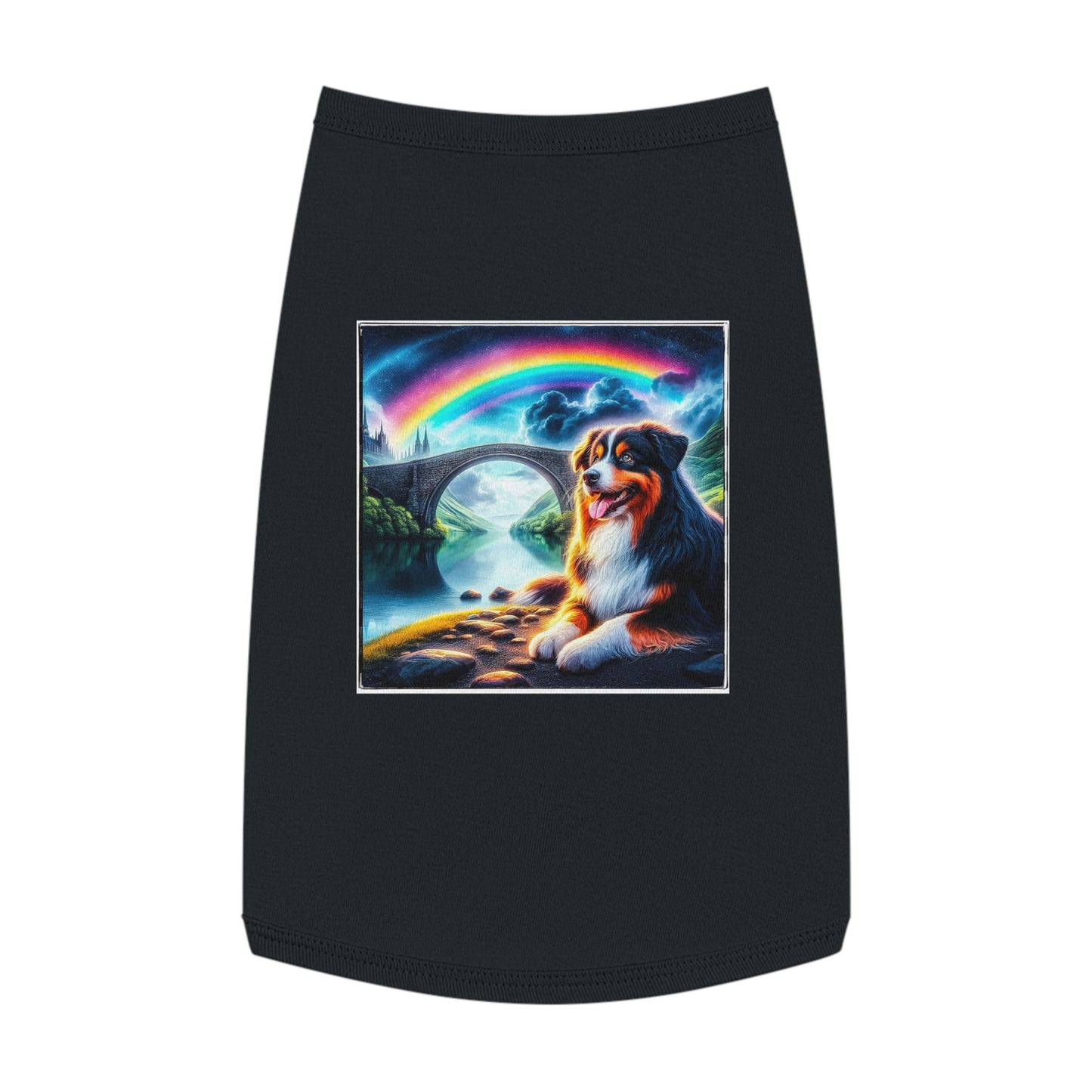 Pet Tank Top Australian Shepherd Pets Printify L Black