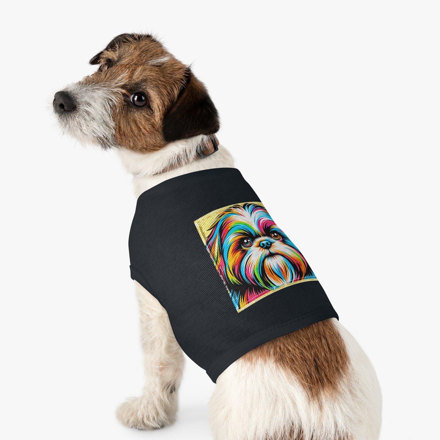 Pet Tank Top Shih Tzu colorful puppy Pets Printify