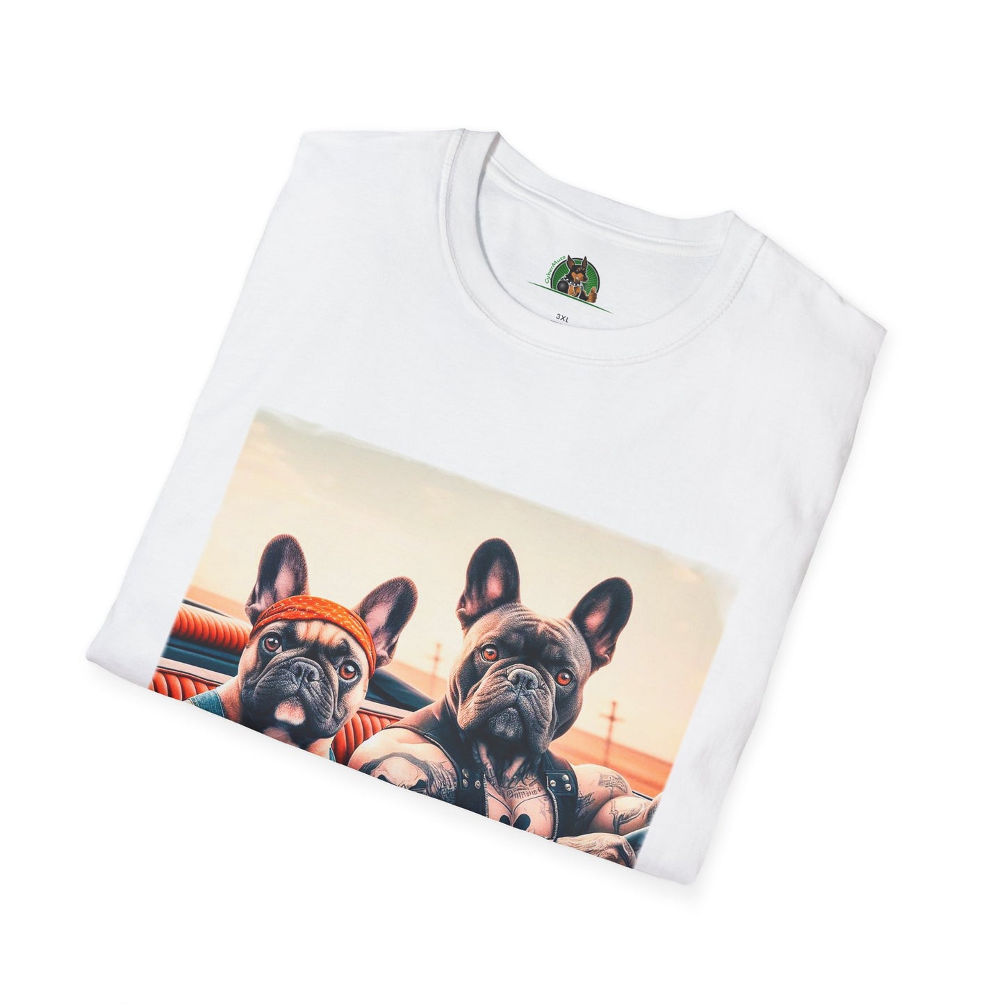 French Bulldog dad and baby t shirt T-Shirt Printify