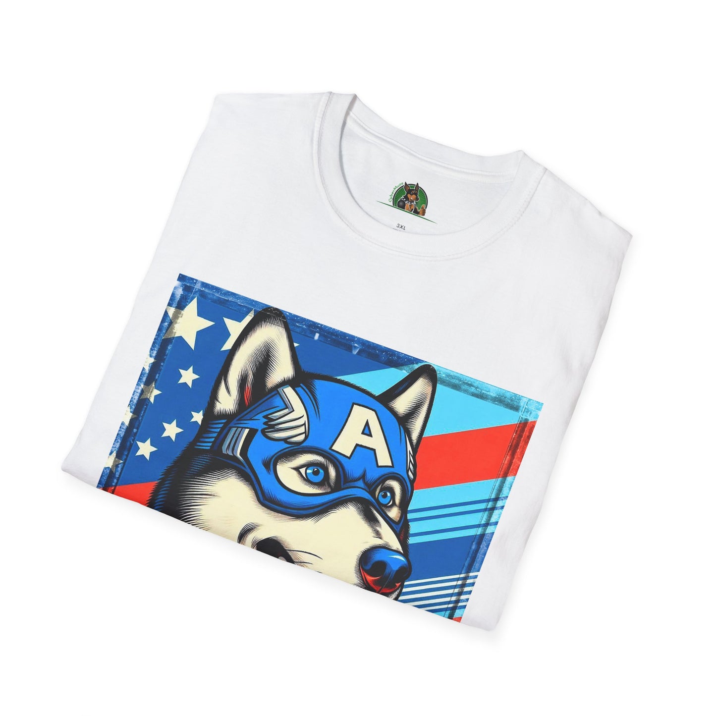 Husky super hero shirt T-Shirt Printify