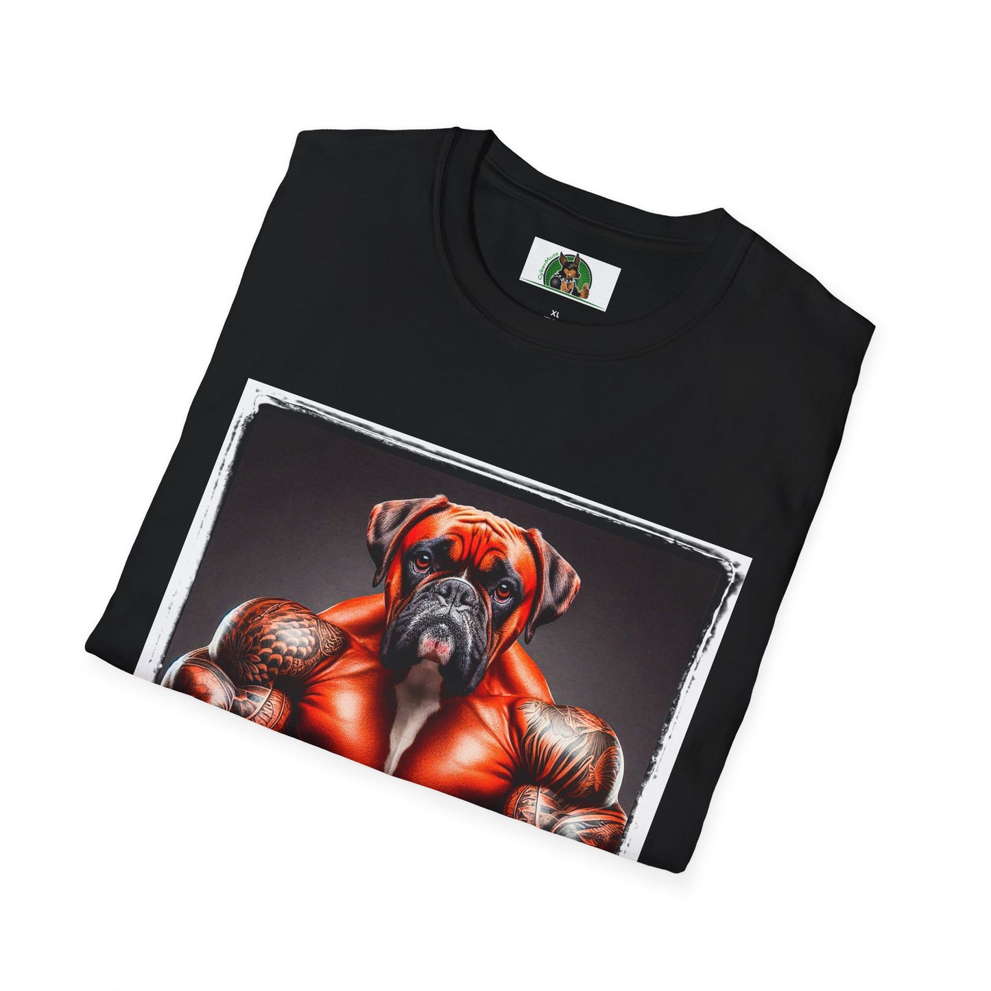 Boxer Muscle Dog Shirt T-Shirt Printify