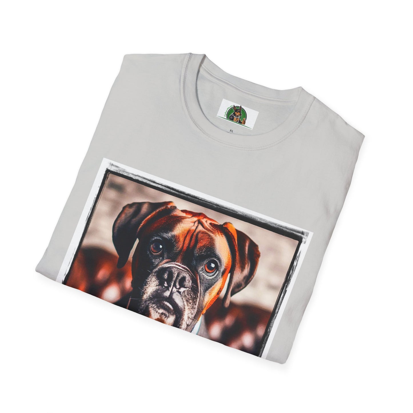 Boxer Dog In Suit Shirt T-Shirt Printify