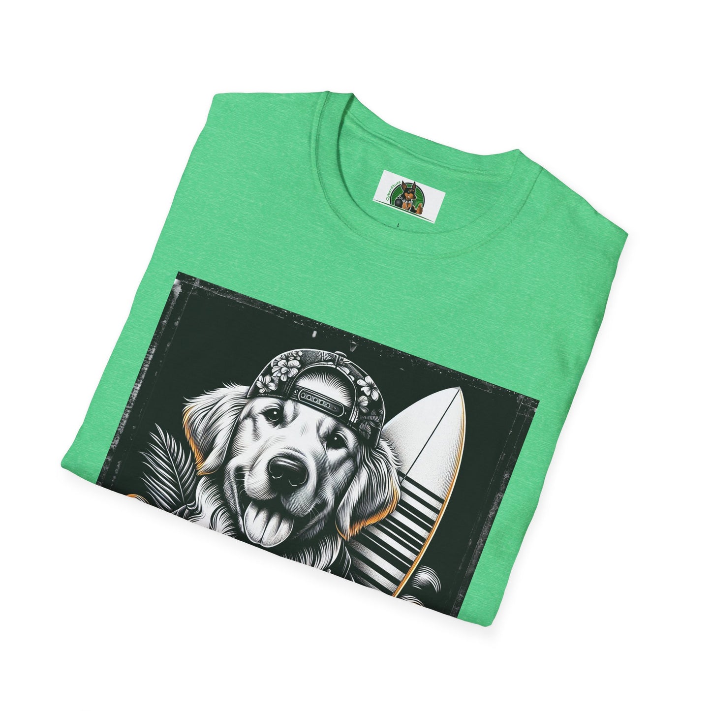 Golden Retriever cool surfer t shirt