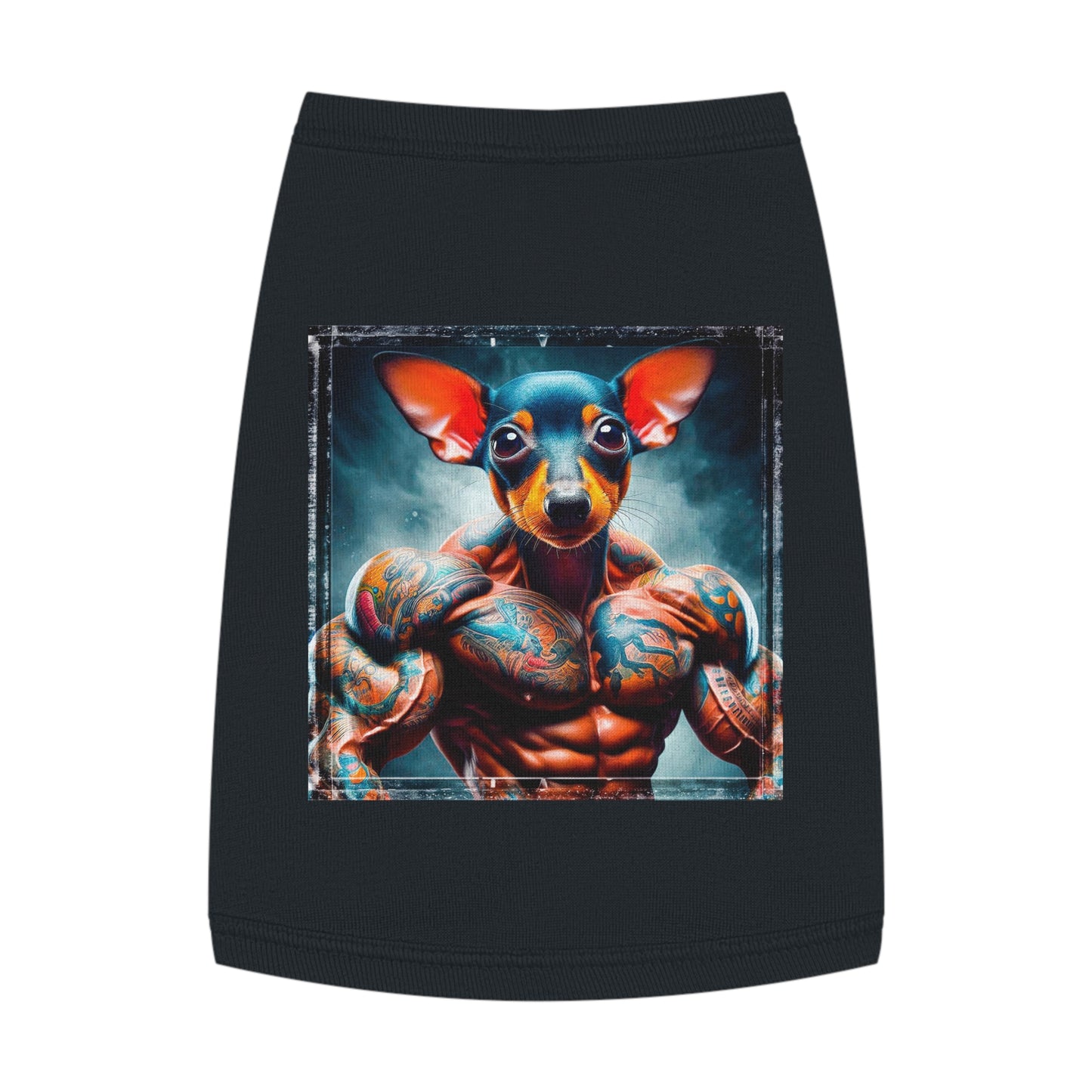 Pet Tank Top Rat Terrier arm day Pets Printify M Black