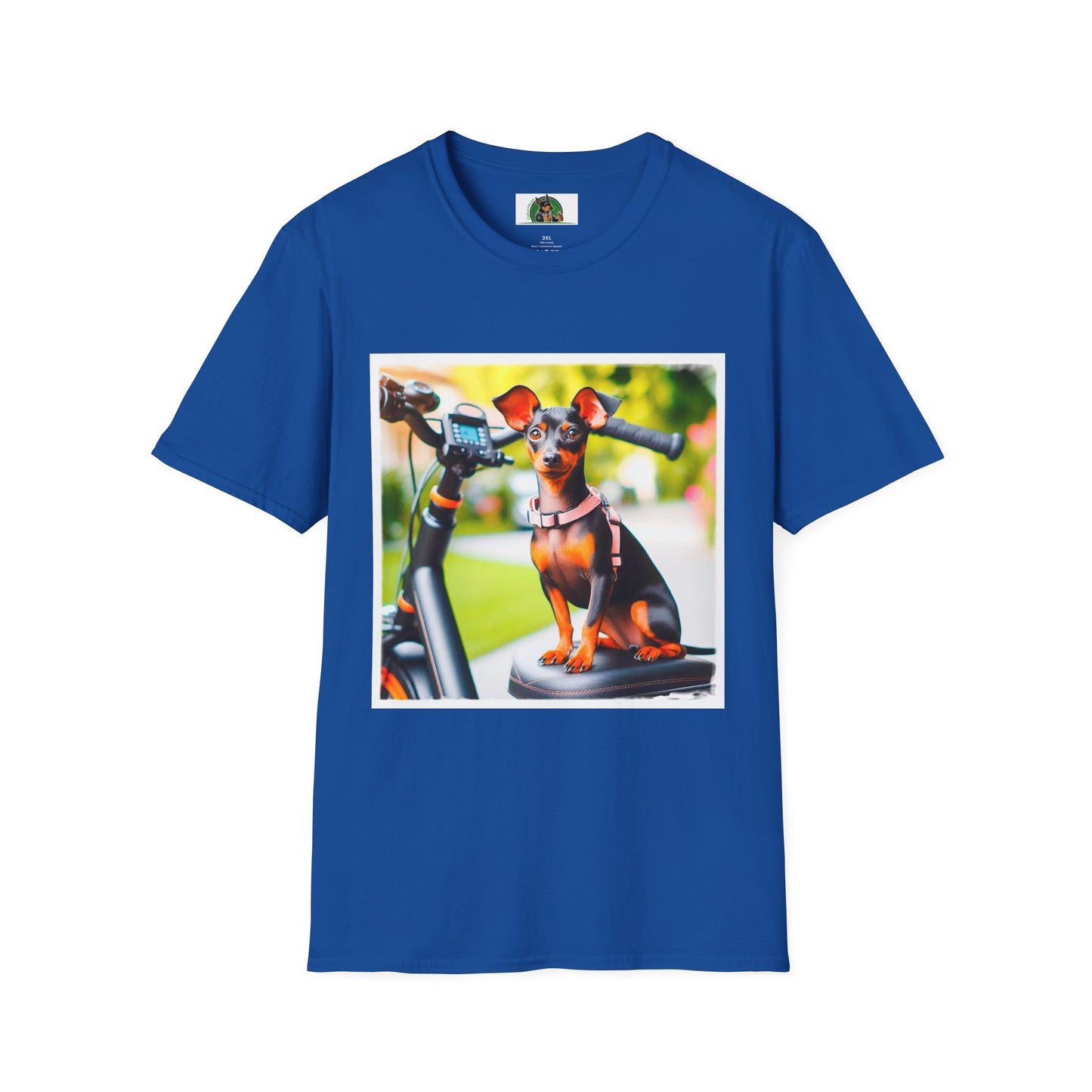 Min Pin T-Shirt bike riding T-Shirt Printify XS Royal
