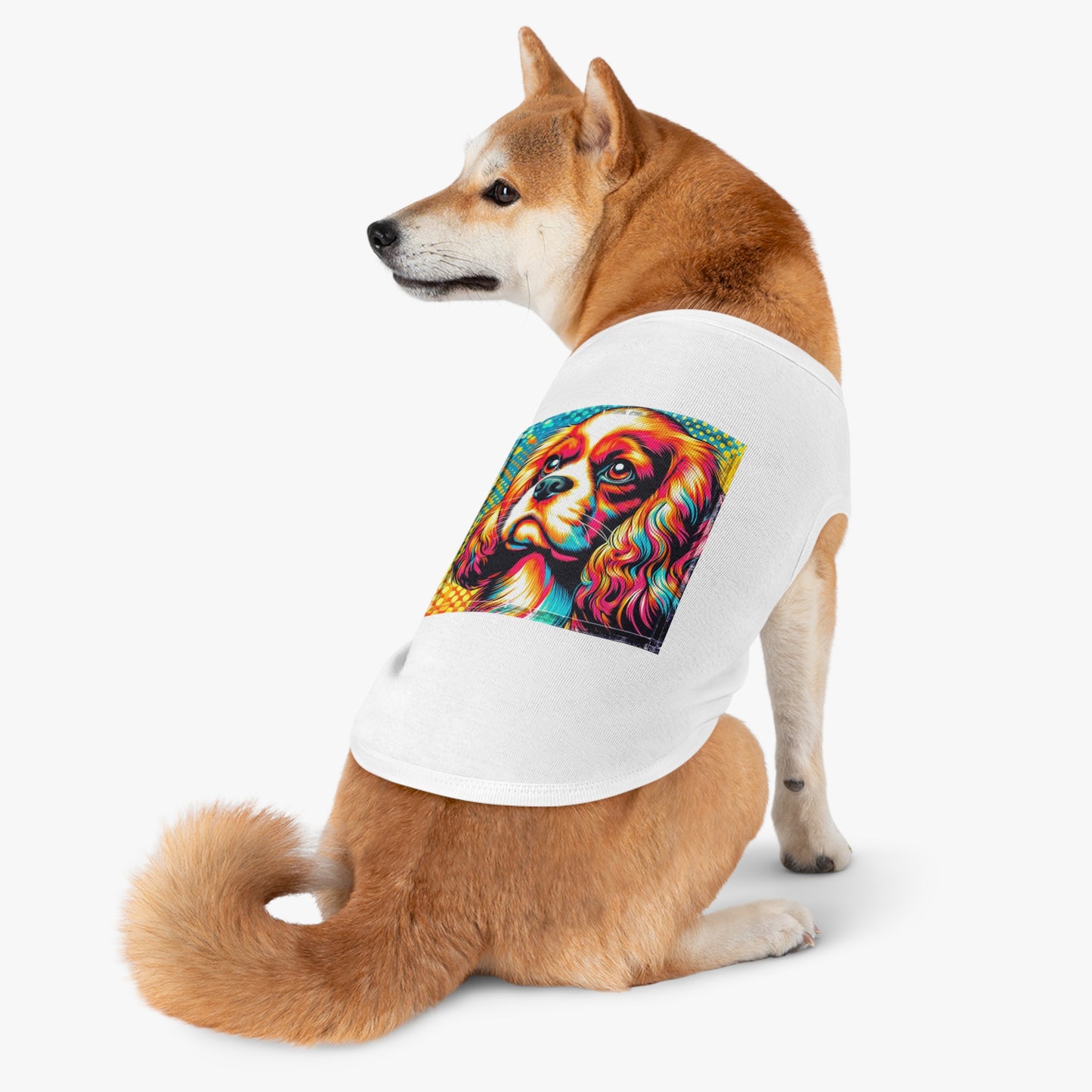Pet Tank Top Cavalier King Charles Spaniel Colorful T Shirt