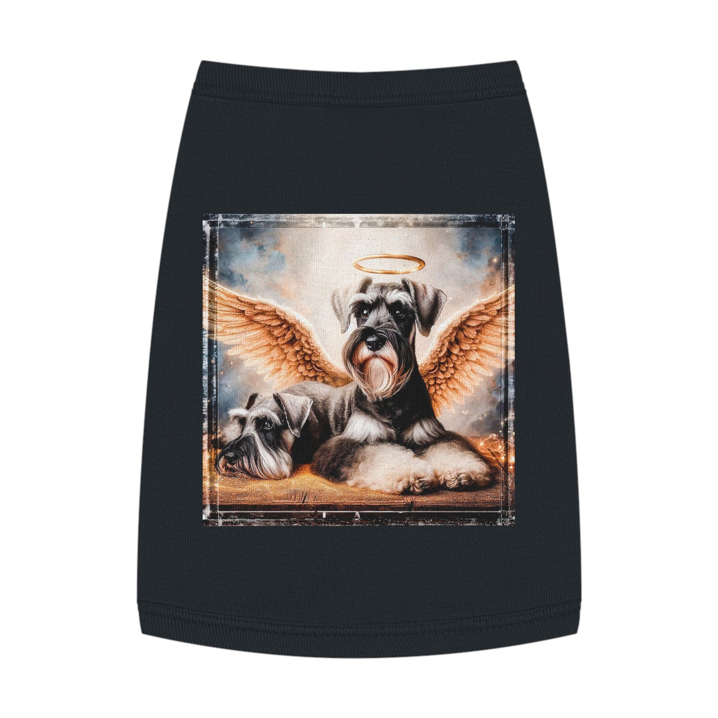 Pet Tank Top Miniature Schnauzer pretty angels shirt Pets Printify M Black