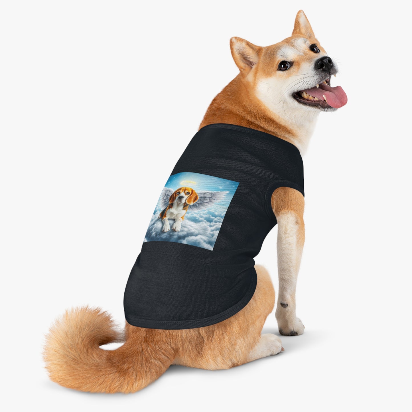 Pet Tank Top Beagle Angel In Cloud Pets Printify