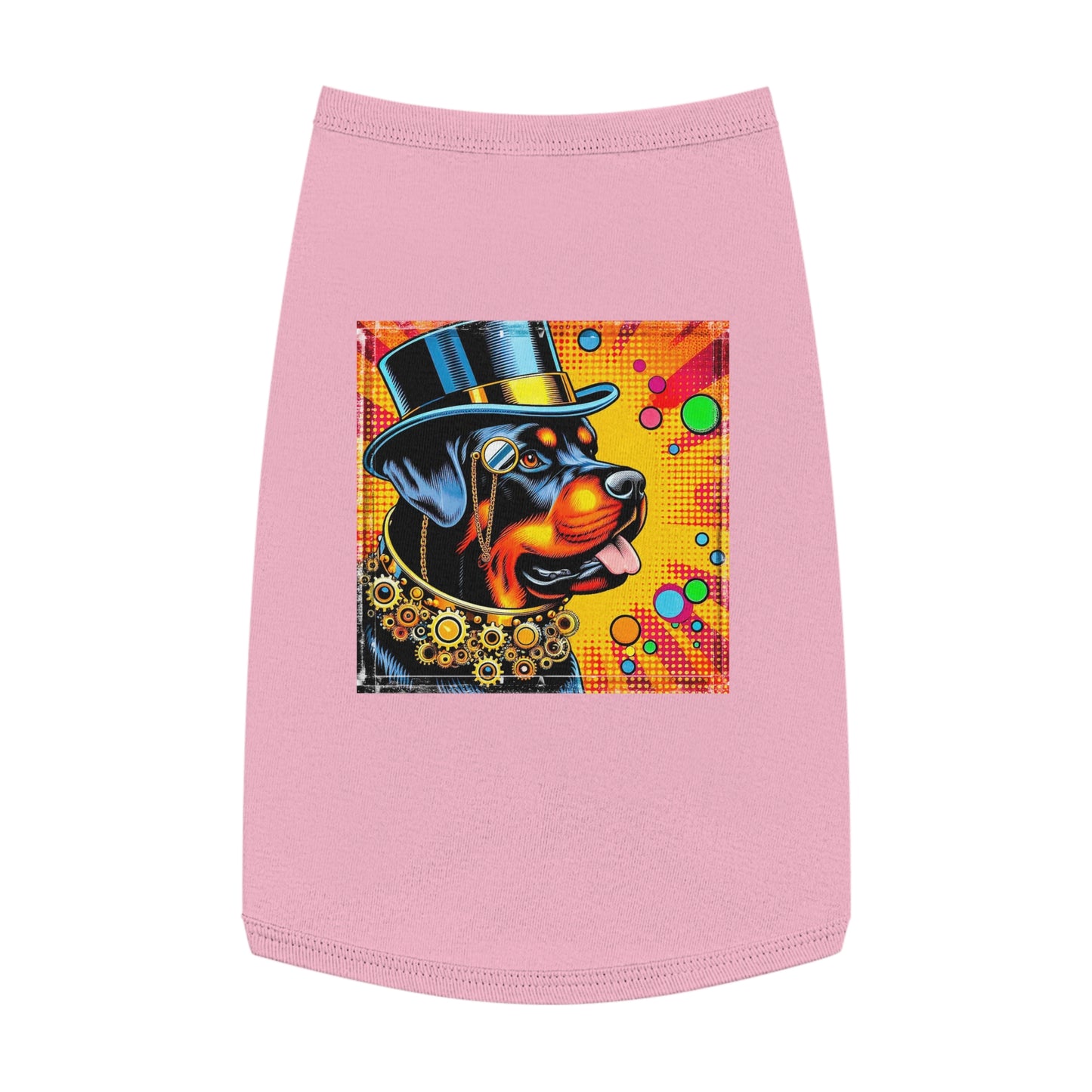 Rottie steam punk cutie Pets Printify L Pink
