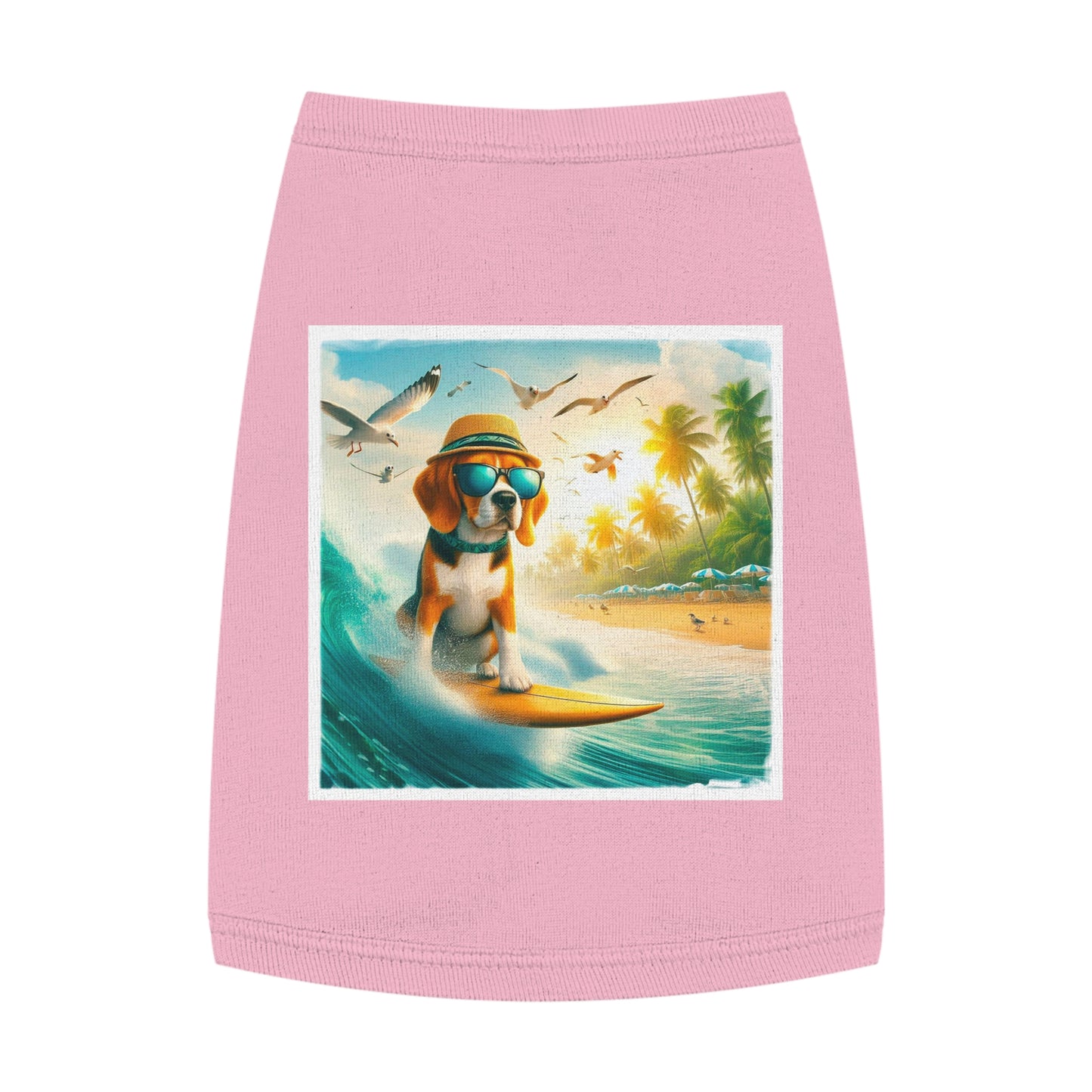 Pet Tank Top Beagle Surfer Pets Printify