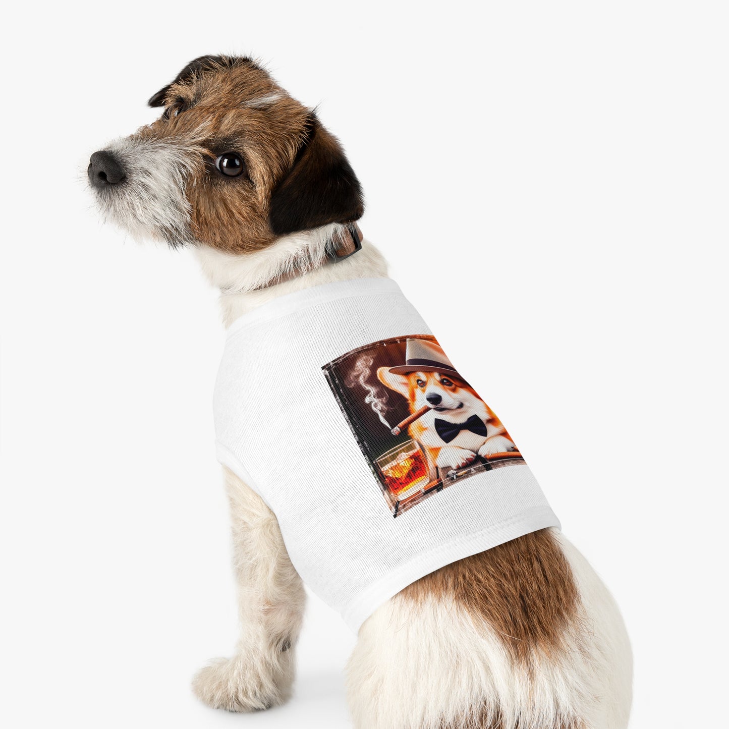 Pembroke Welsh Corgi cigars and whiskey Pets Printify