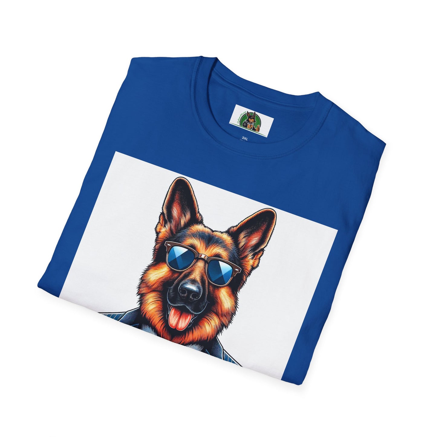 German Shepherd suit and tie T-Shirt Printify