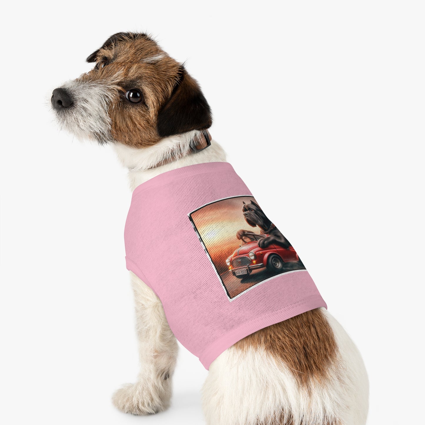Wacky Pet Tank Top Cane Corso Dog In Small Car Pets Printify