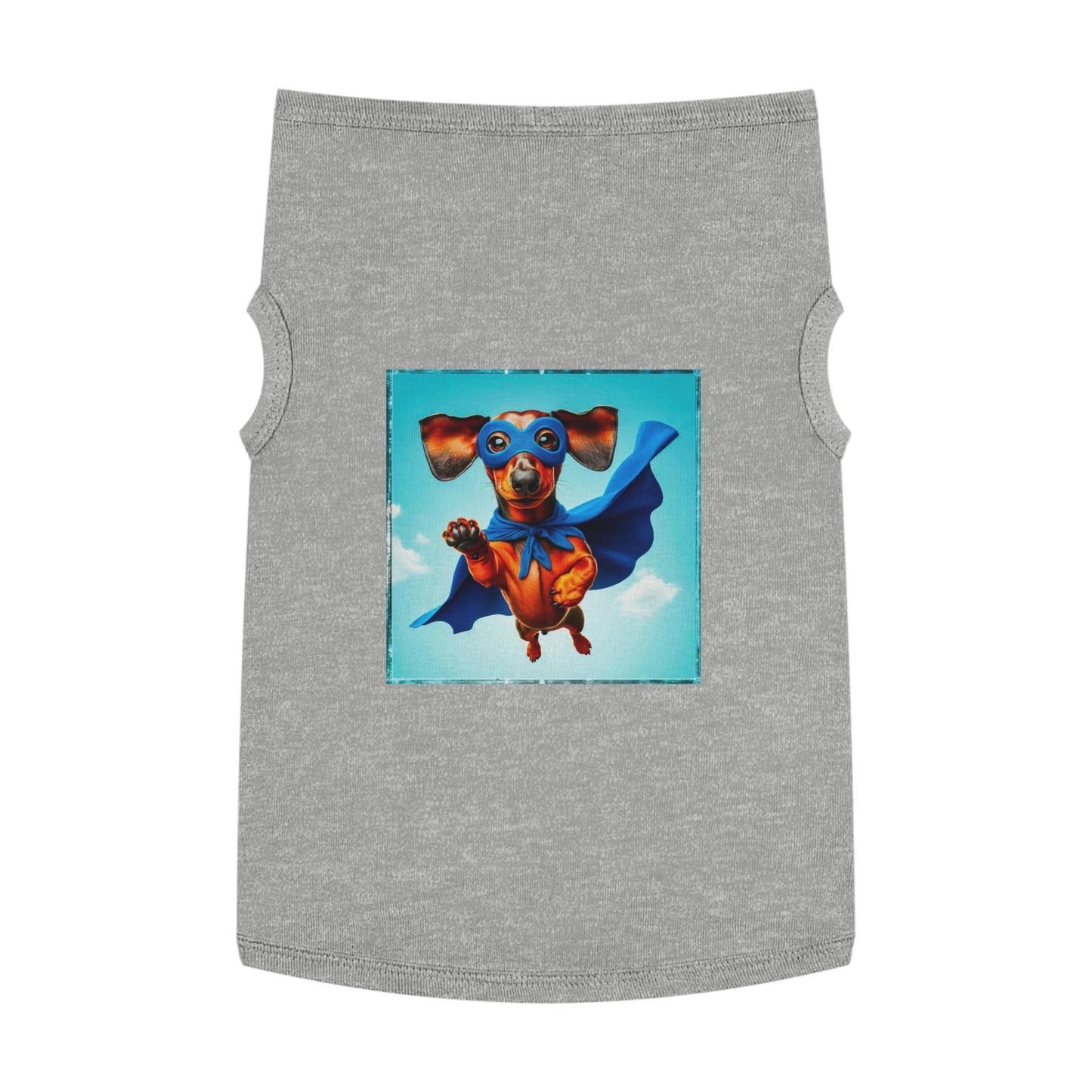 Pet Tank Top Dachshund flying high t shirt Pets Printify XL Heather