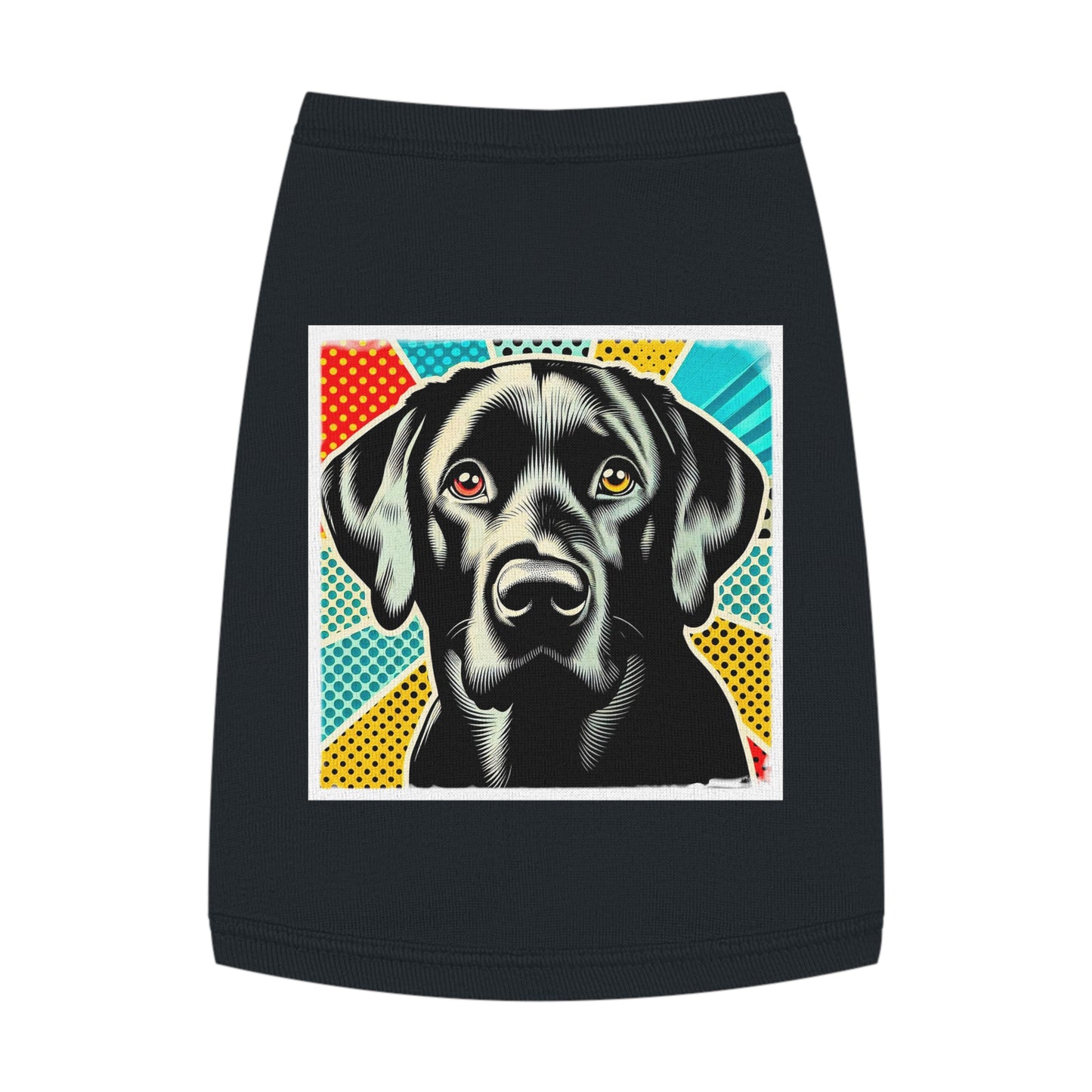 Labrador Retriever colorful comic shirt Pets Printify M Black