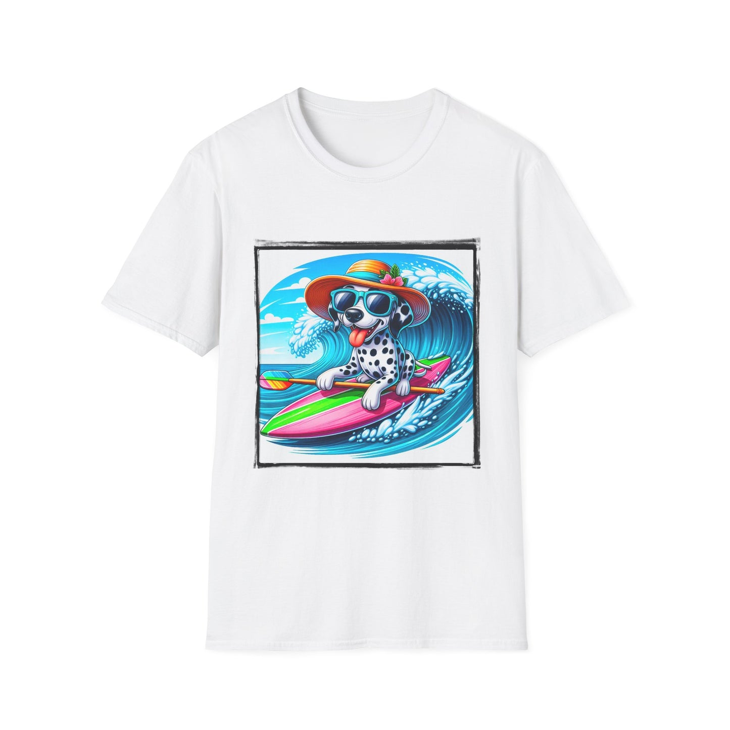 Dalmatian beach day t shirt T-Shirt Printify XS White