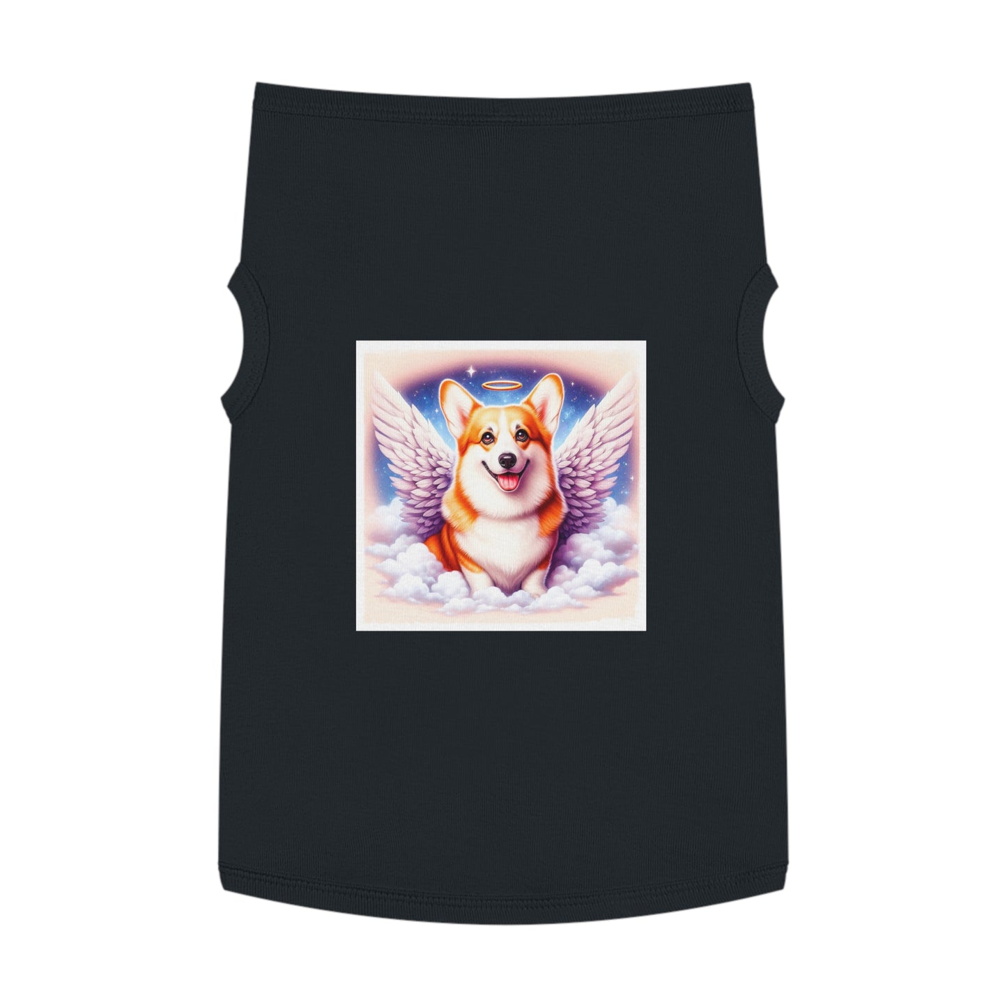 Pet Tank Top Pembroke Welsh Corgi angel Pets Printify