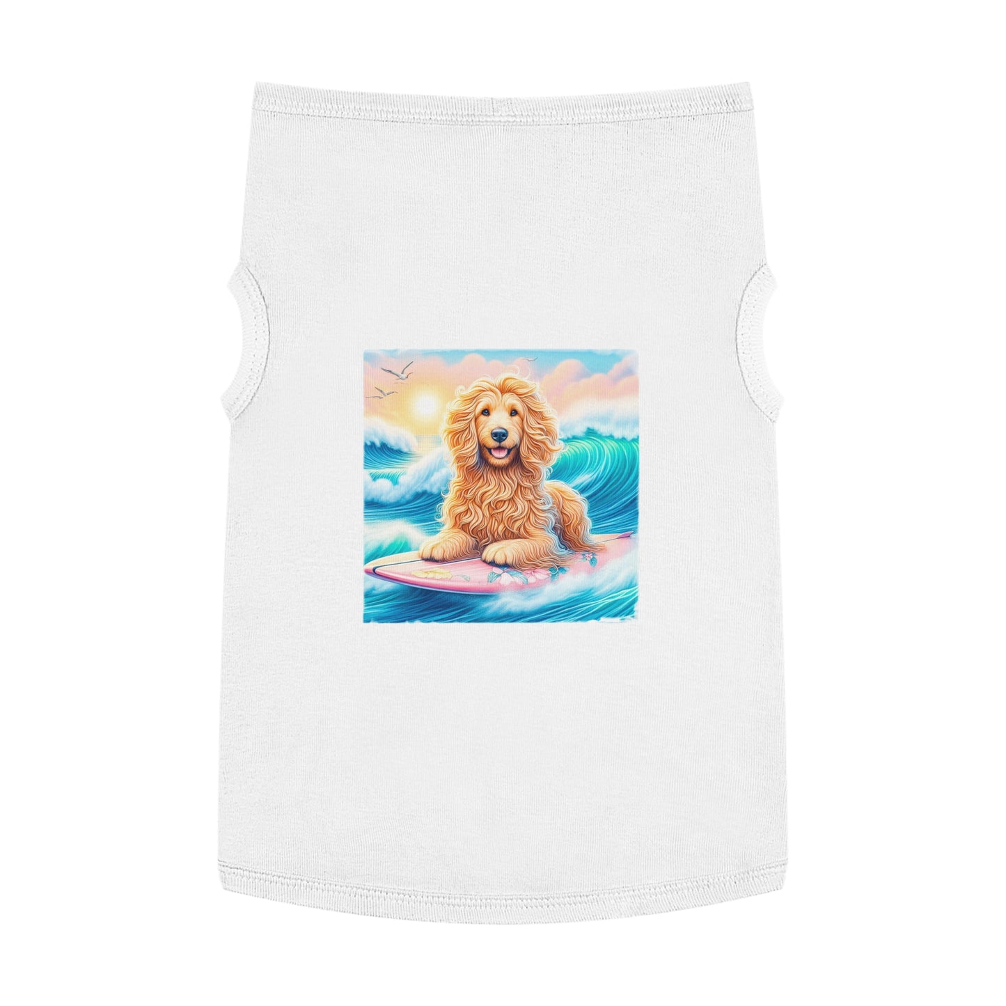 Pet Tank Golden Doodle pretty doggie t shirt Pets Printify XL White