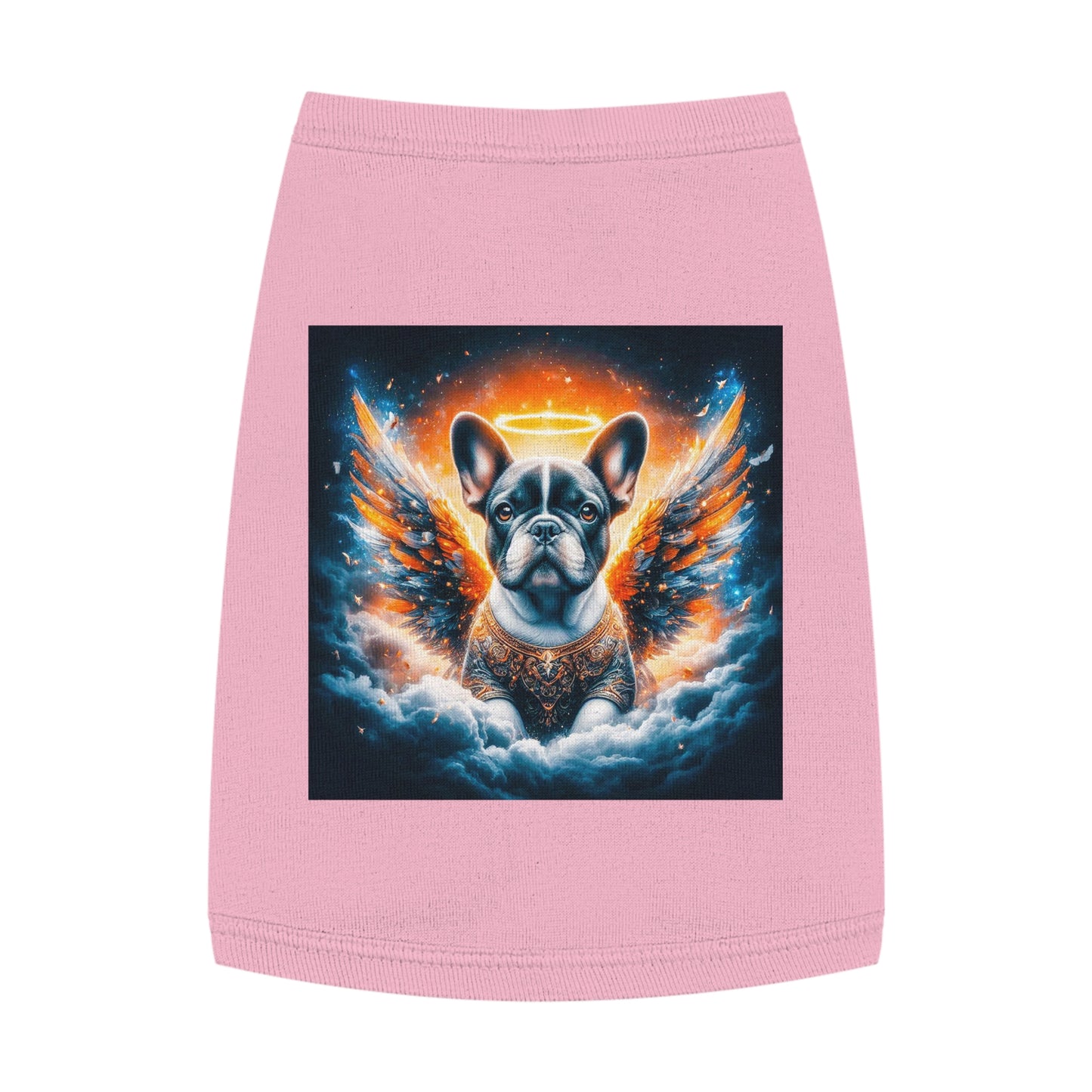 Pet Tank Top French Bulldog heaven and clouds t shirt Pets Printify M Pink