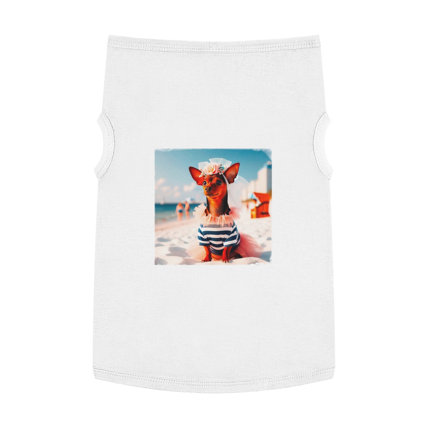 Dog Tank Top - Min Pin Tank Tops pretty bride Pets Printify XL White