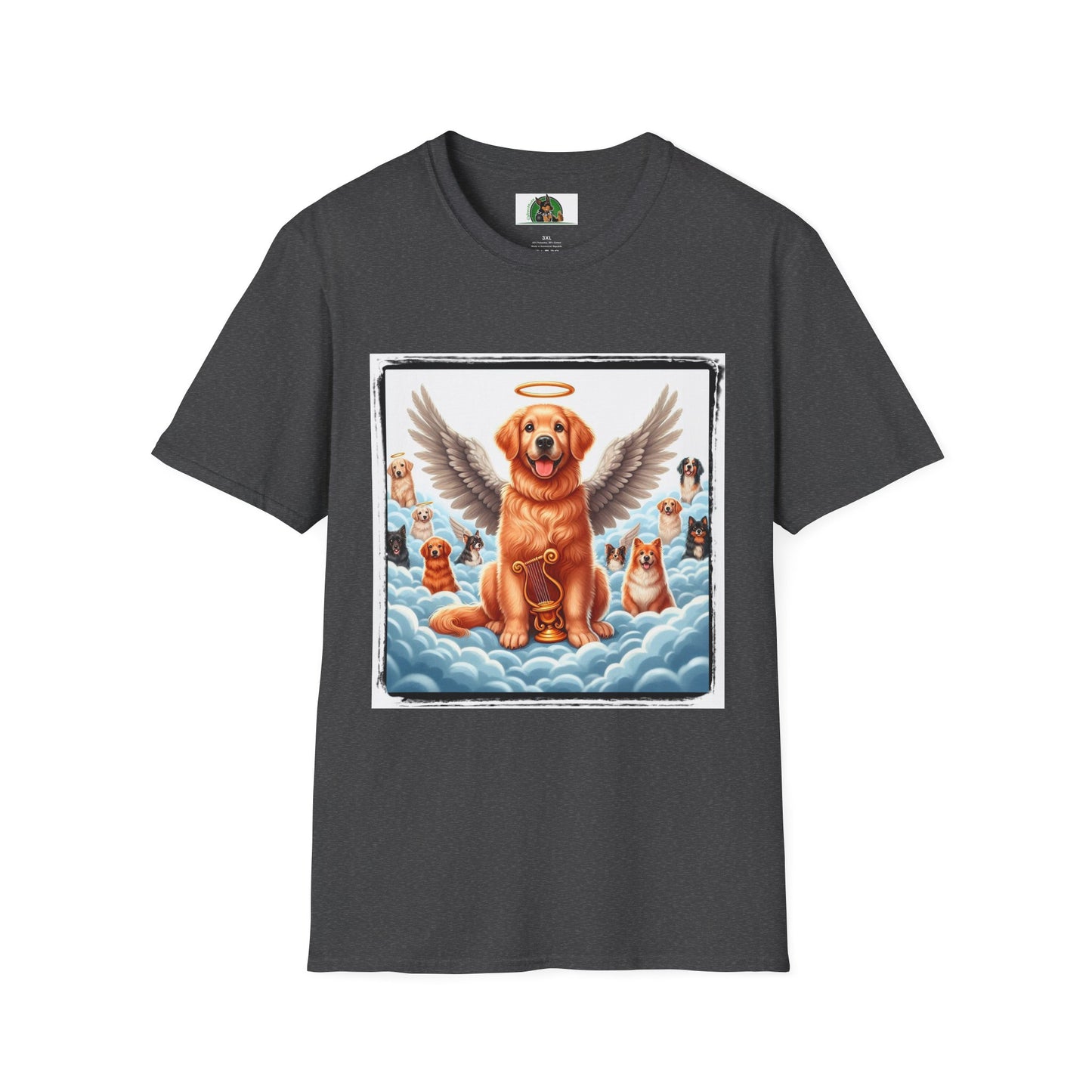 Golden Retriever heavenly frirnds shirt T-Shirt Printify XS Dark Heather