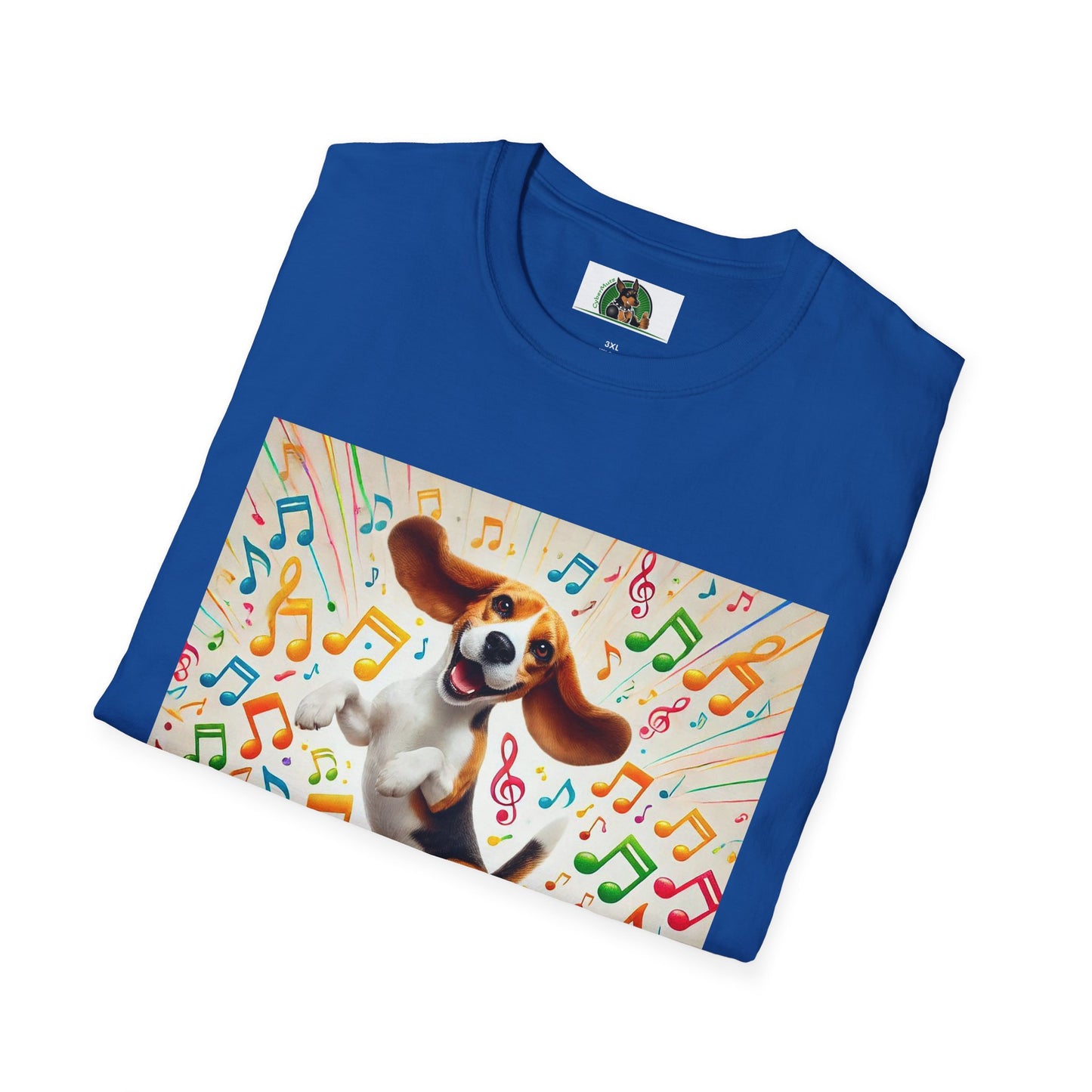 Beagle Dancing T-Shirt - Unisex Softstyle Tee T-Shirt Printify