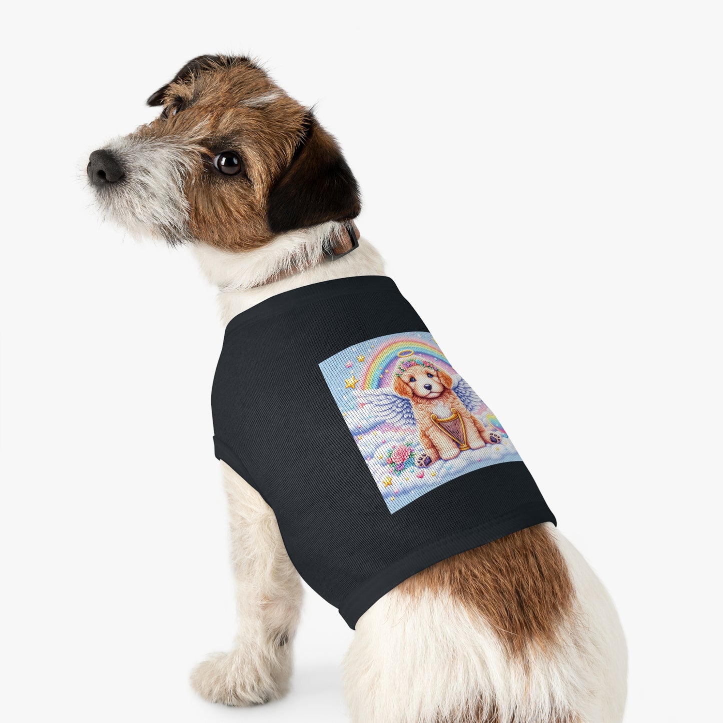 Pet Tank Golden Doodle baby Angel shirt Pets Printify
