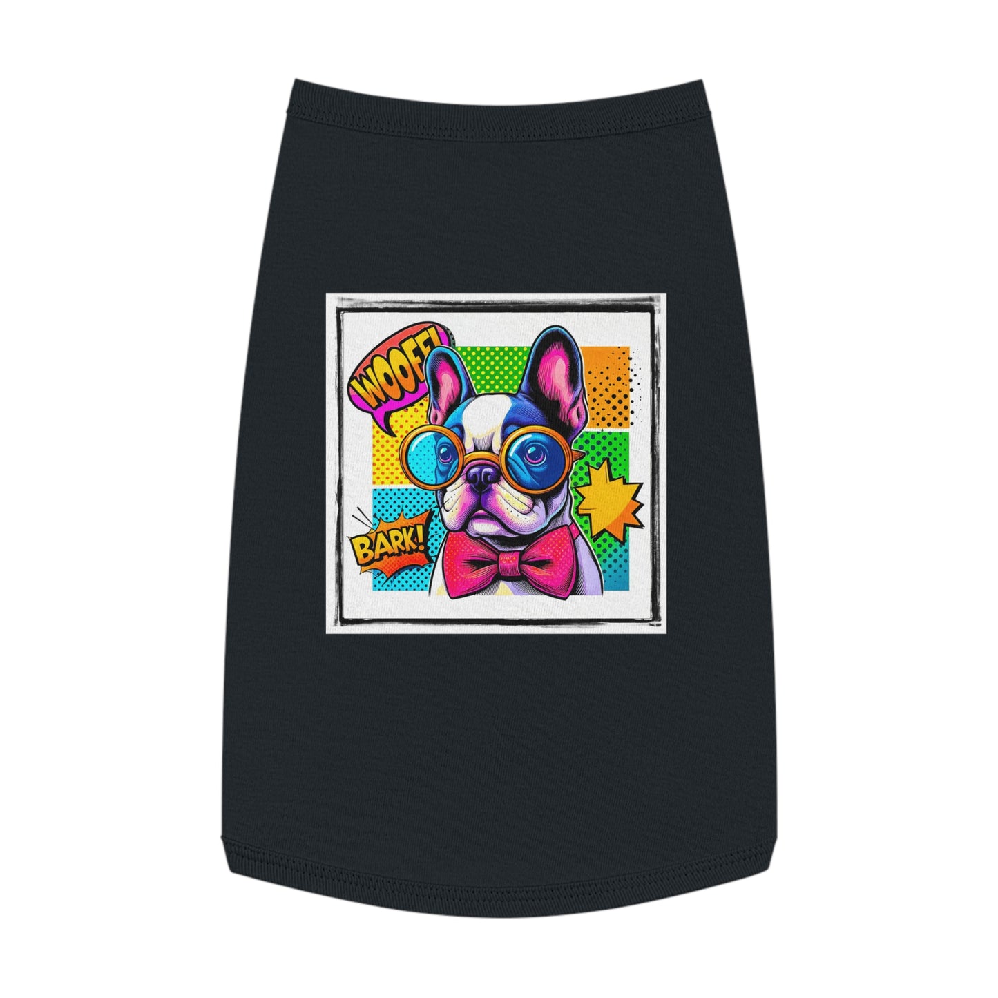 Wacky Pet Tank Top French Bulldog comic book t shirt Pets Printify