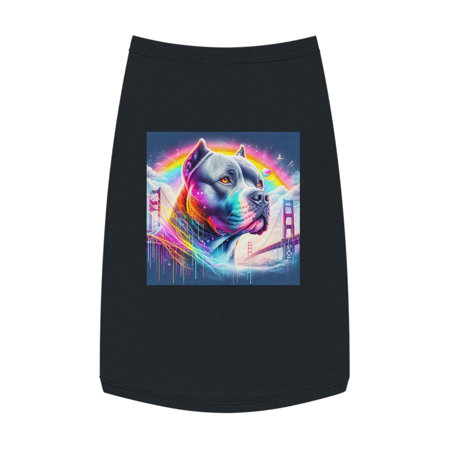 Pet Tank Top Pit Bull colors Pets Printify L Black
