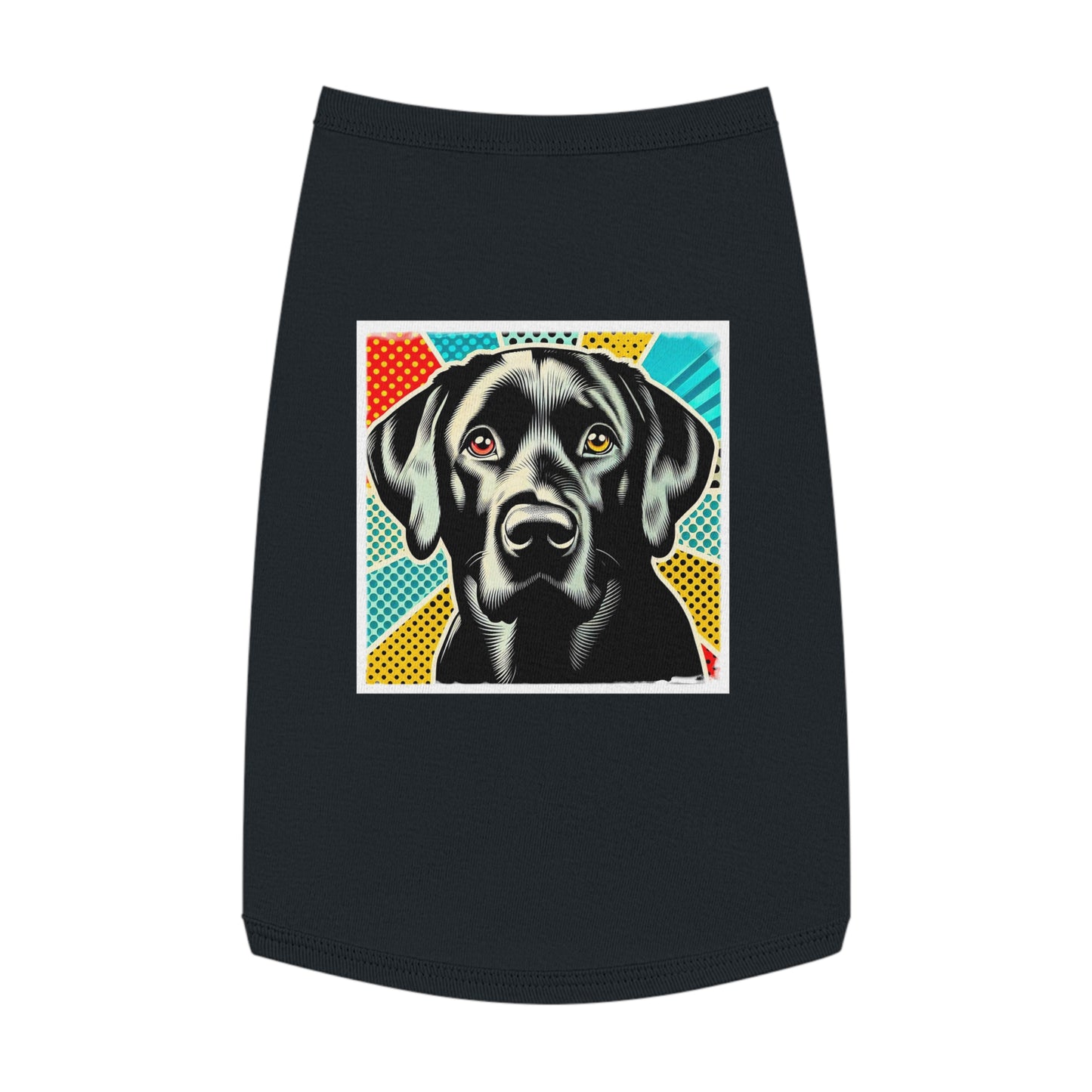 Labrador Retriever colorful comic shirt Pets Printify L Black