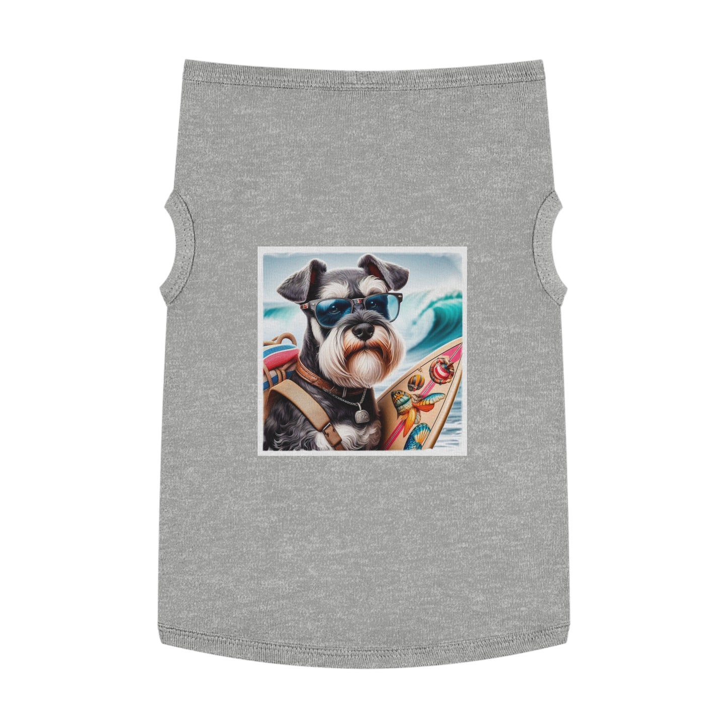 Miniature Schnauzer traveling surfer shirt Pets Printify XL Heather