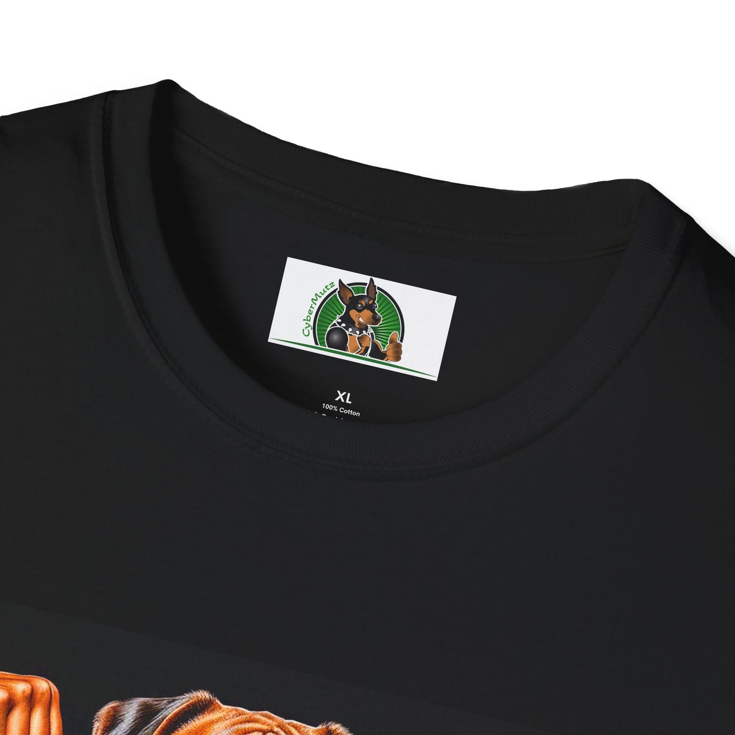 Boxer Muscle Dog Wearing Tie TShirt T-Shirt Printify