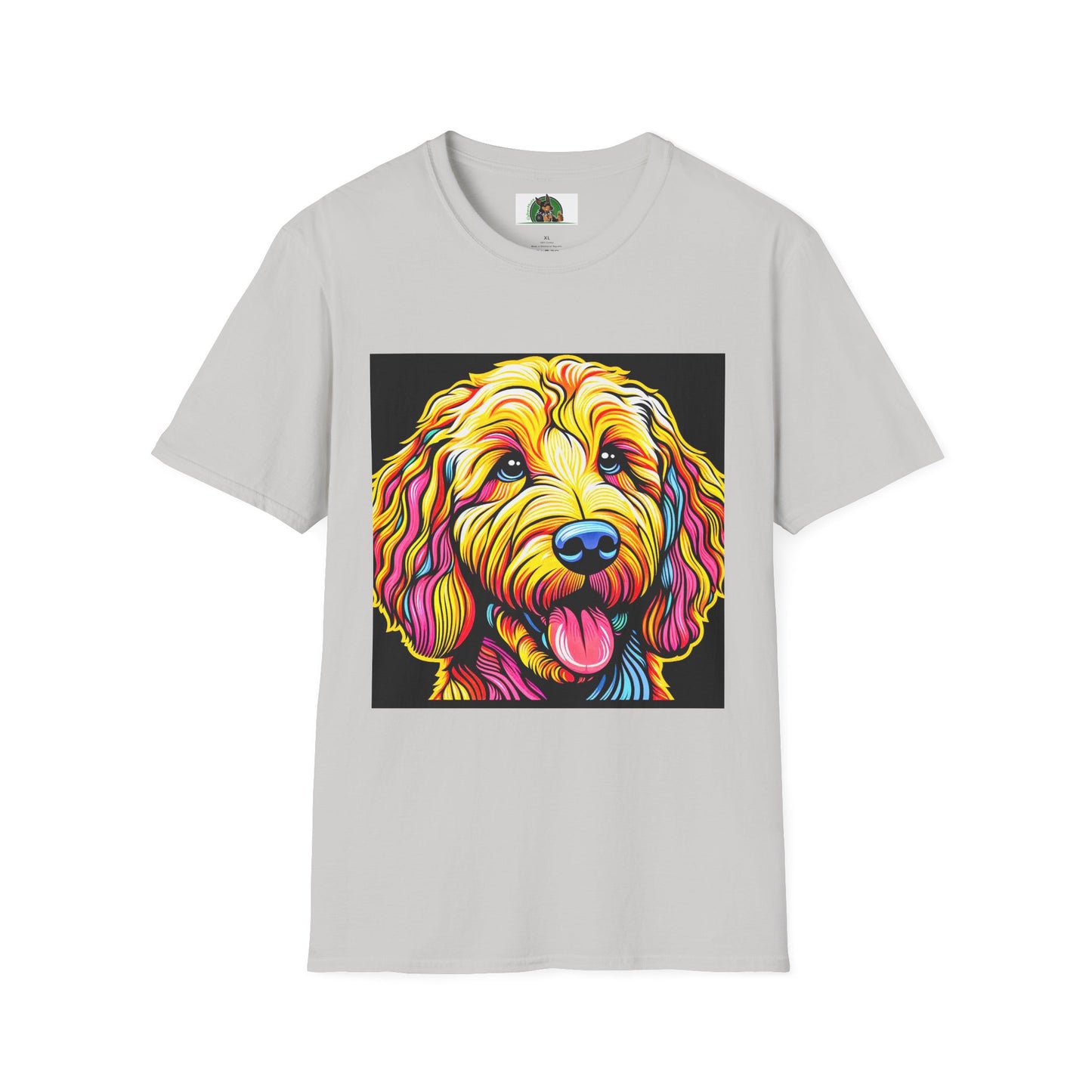 Golden Doodle pretty colors t shirt T-Shirt Printify S Ice Grey