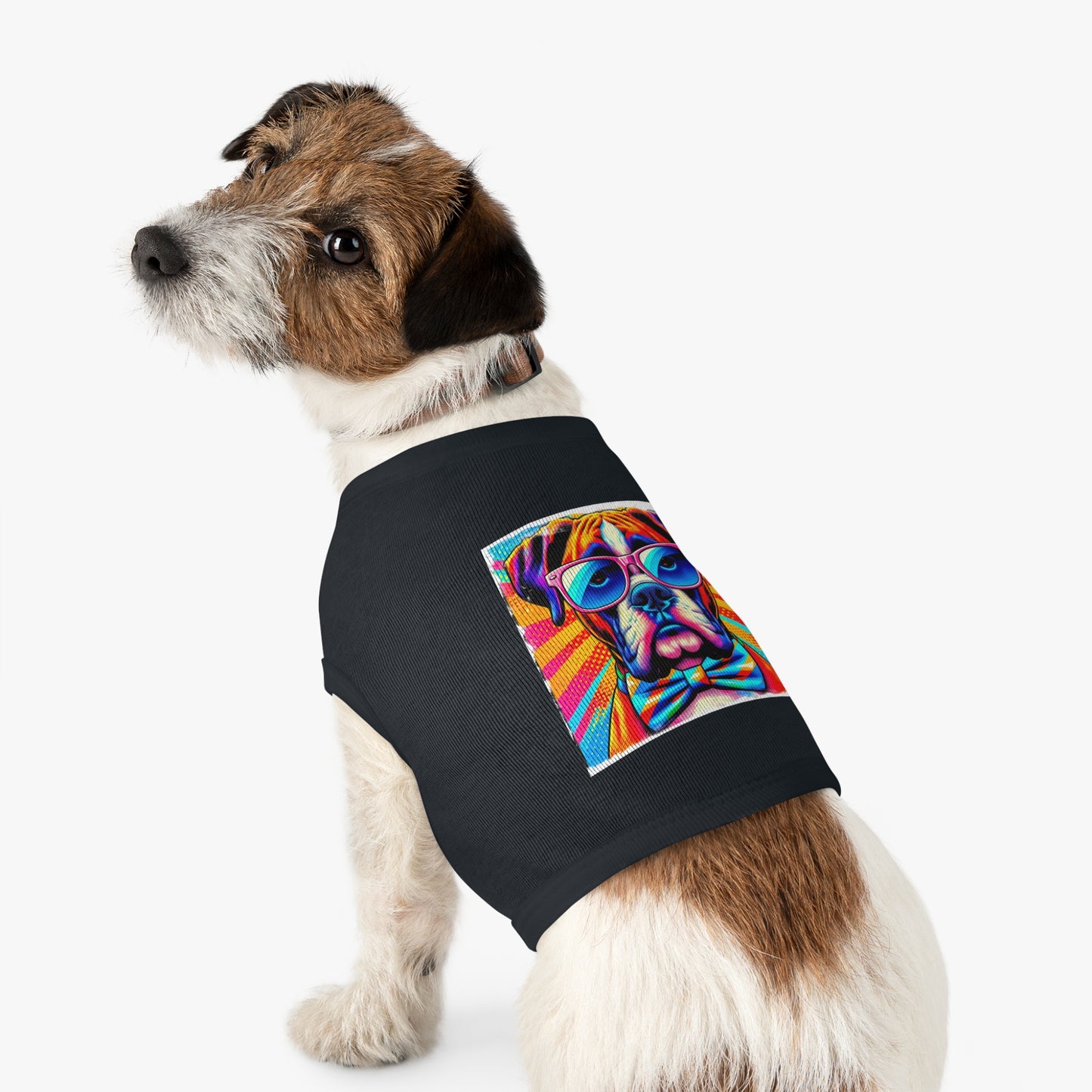 Boxer Dog Wearing A Tie Pet Shirt Pets Printify