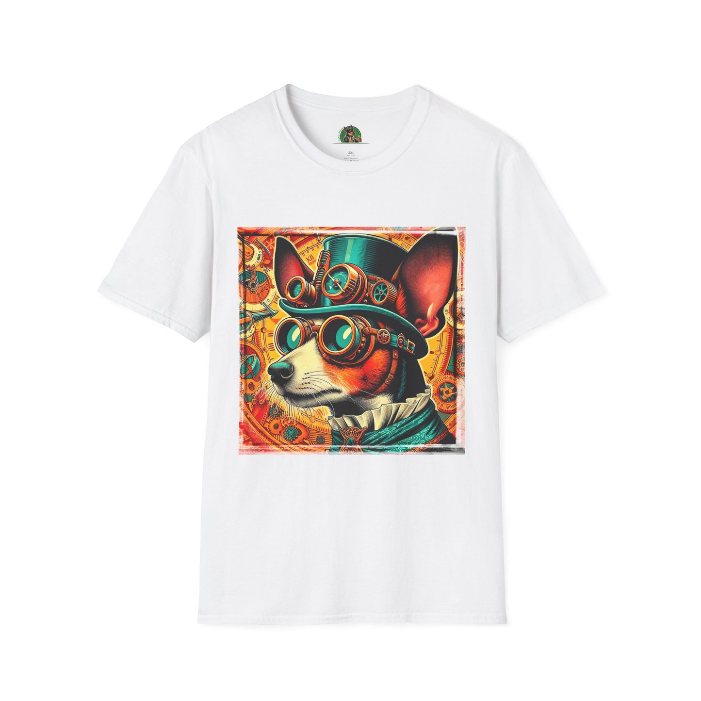 Rat Terrier T-Shirt steam punk T-Shirt Printify XS White