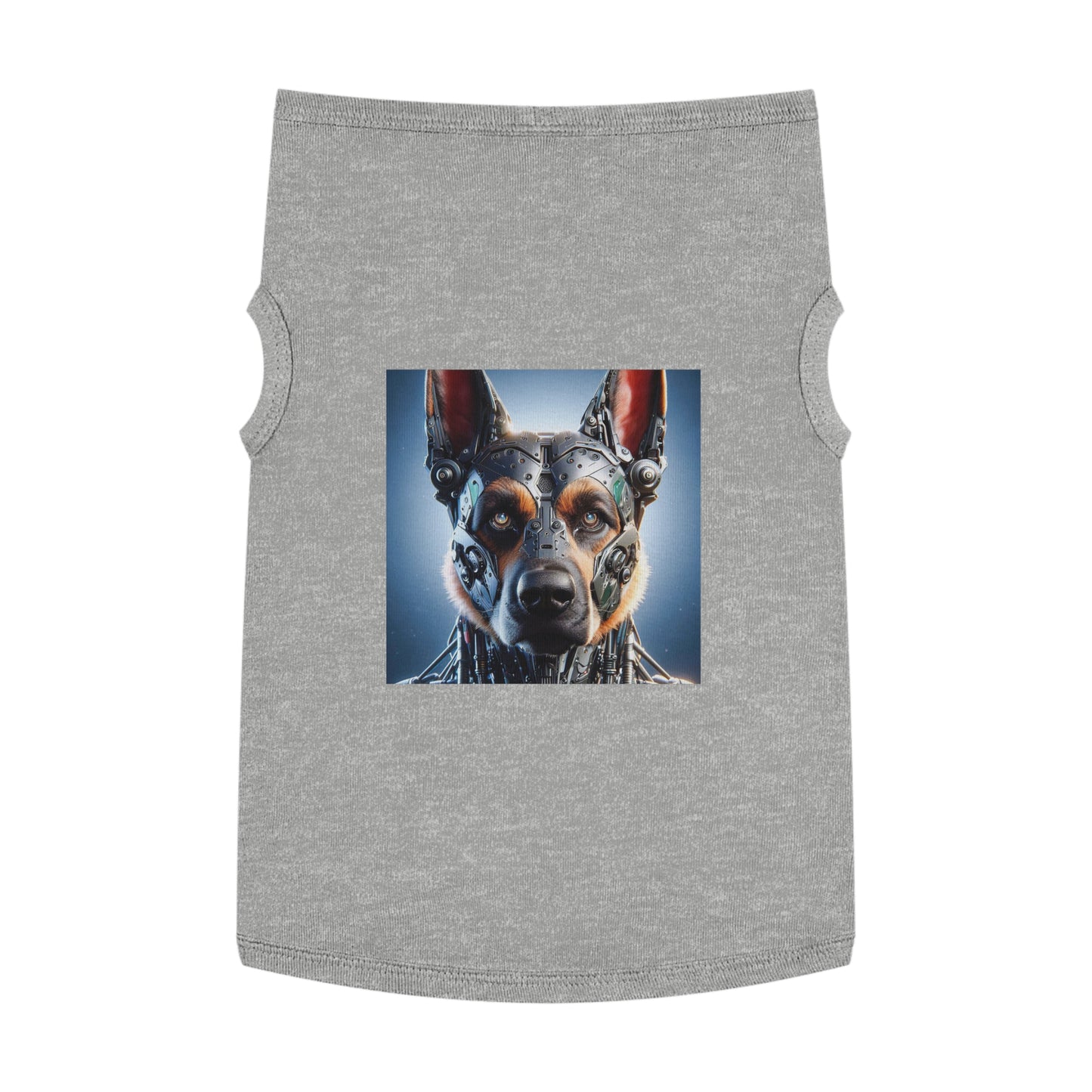 German Shepherd bionic man shirt Pets Printify XL Heather