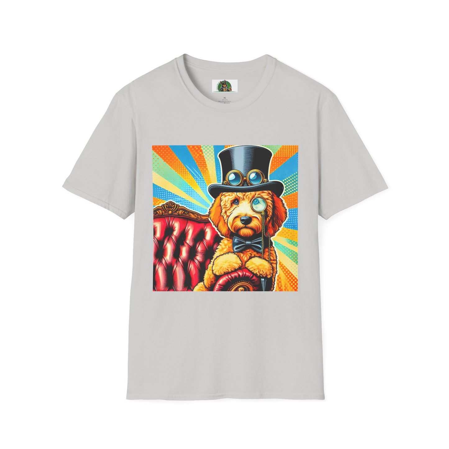 Golden Doodle steam punk cutie r shirt T-Shirt Printify S Ice Grey