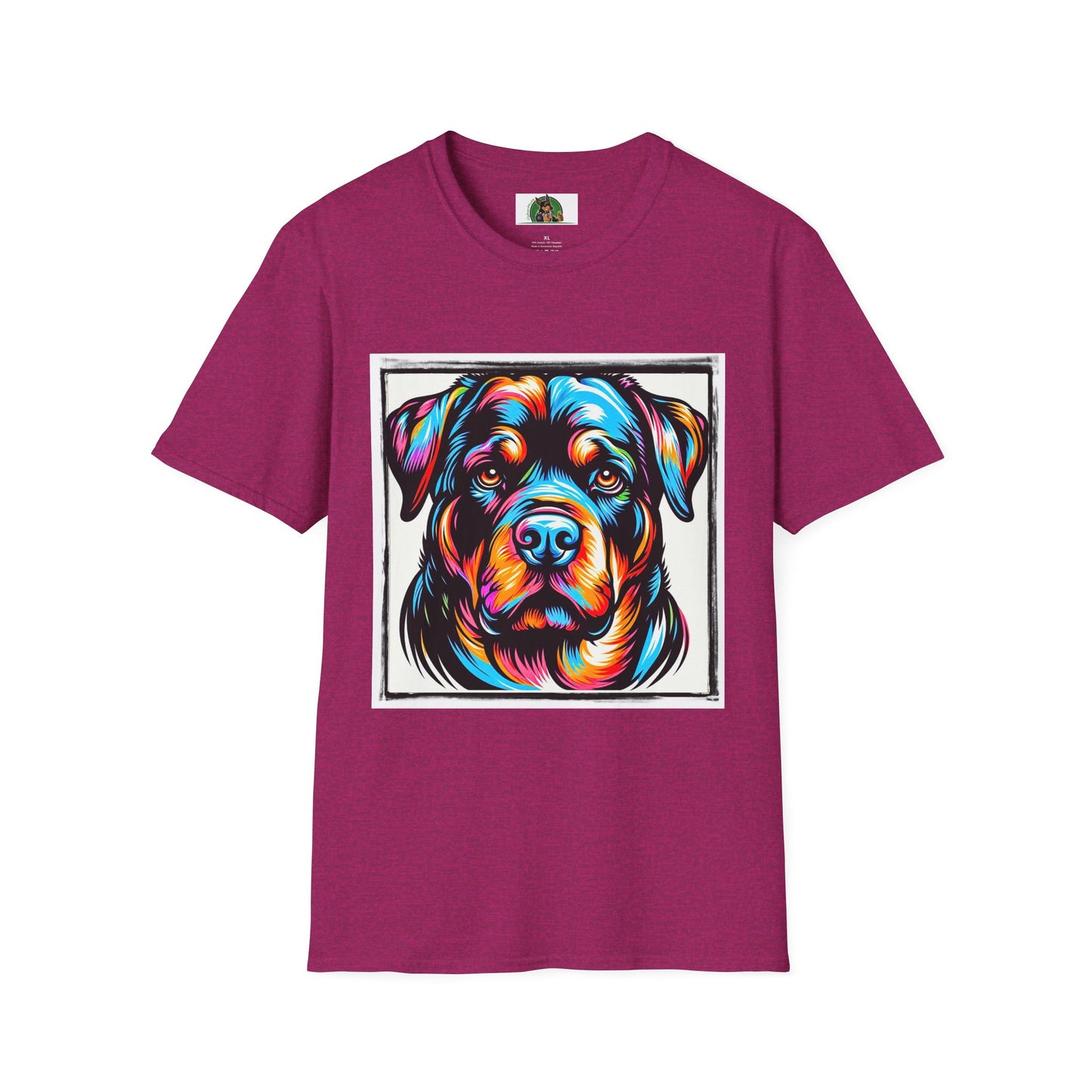 Rottweiler handsome dog shirt T-Shirt Printify S Antique Heliconia