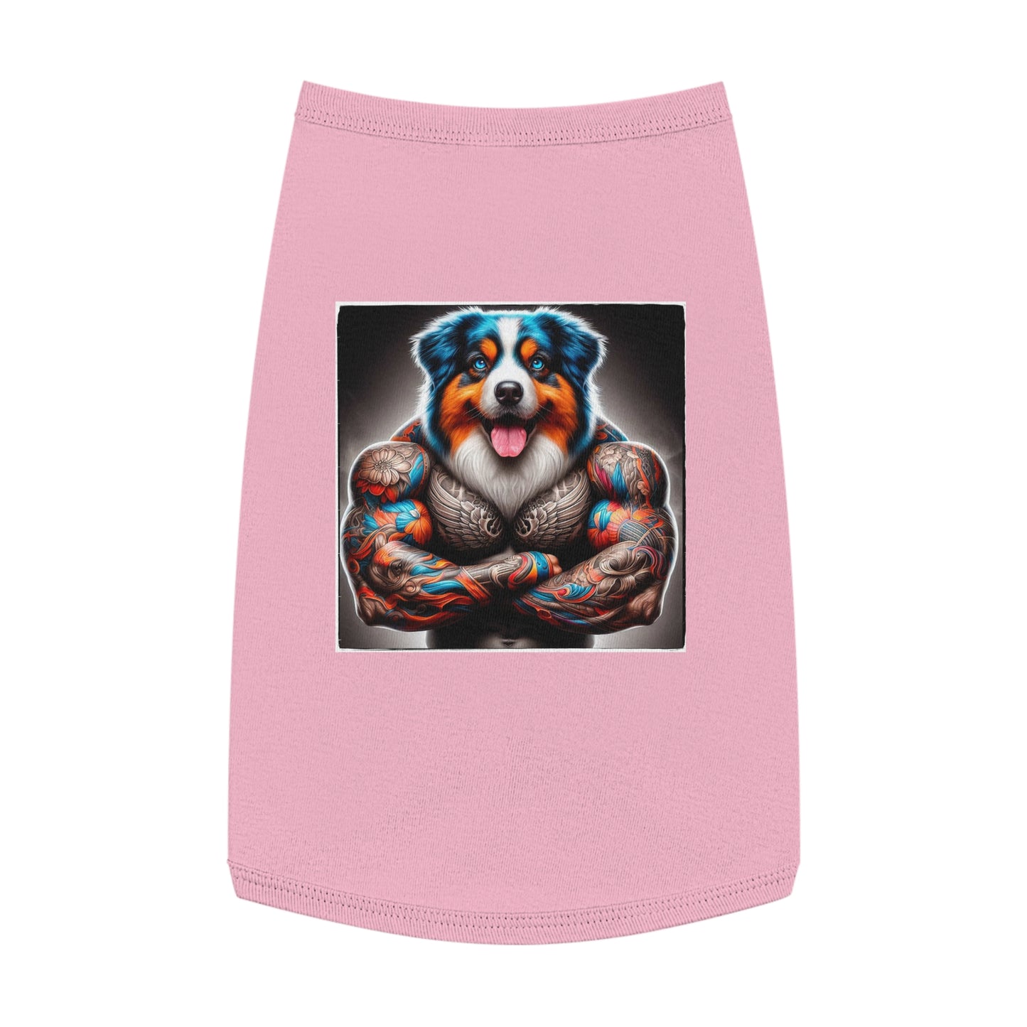 Pet Tank Top Australian Shepherd Pets Printify L Pink