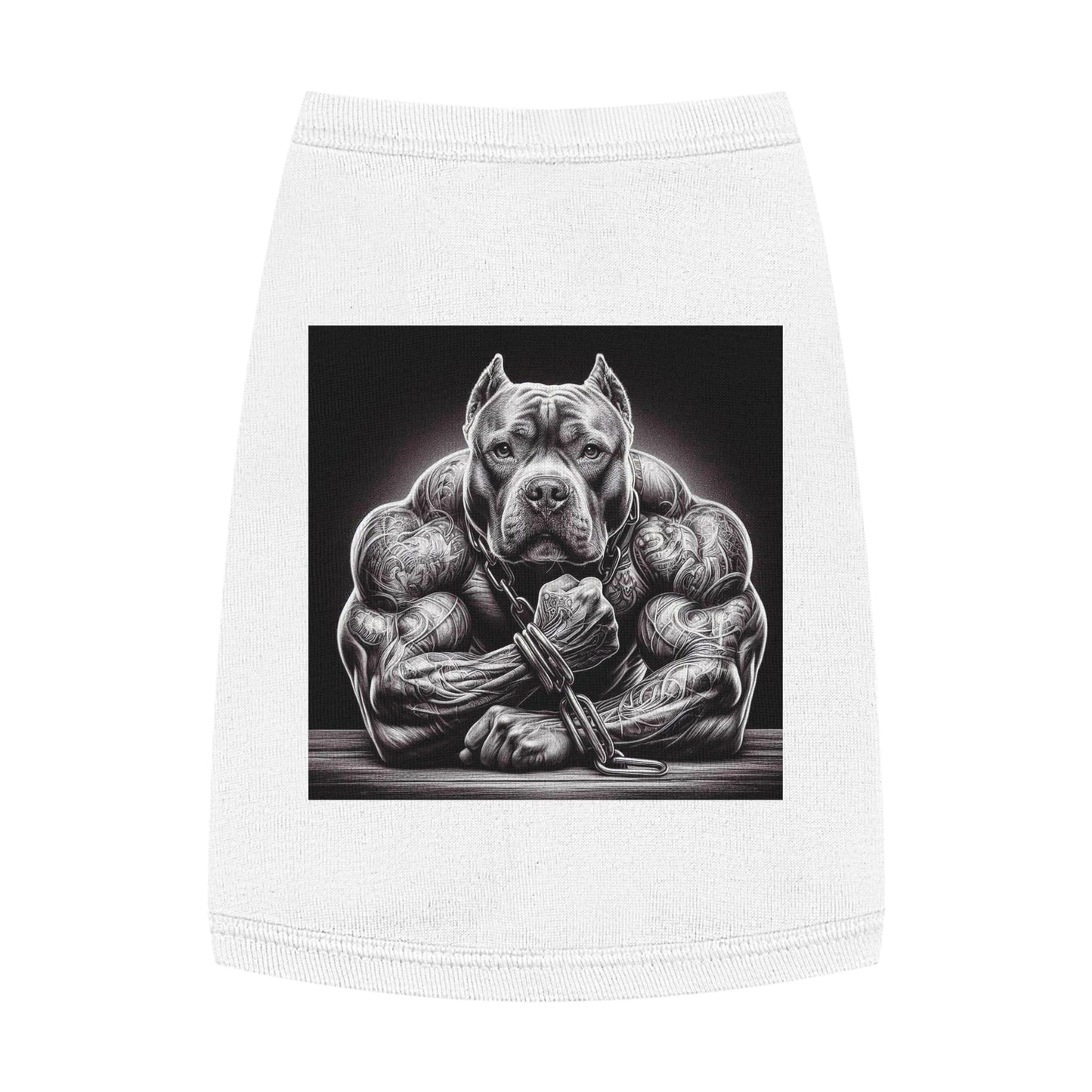 Pet Tank Top Pit Bull gym rat Pets Printify M White