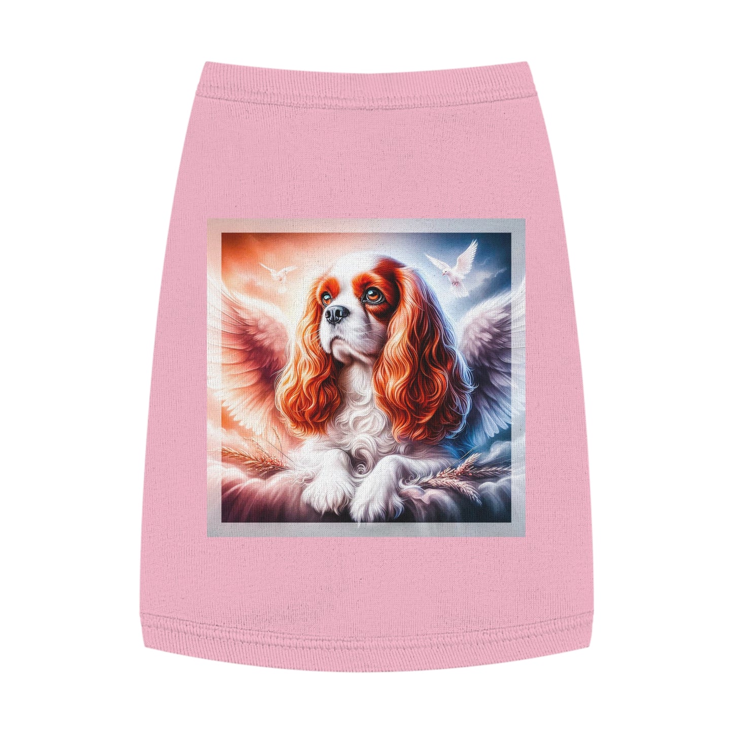 Pet Tank Top Cavalier King Charles Spaniel Angel Pets Printify M Pink