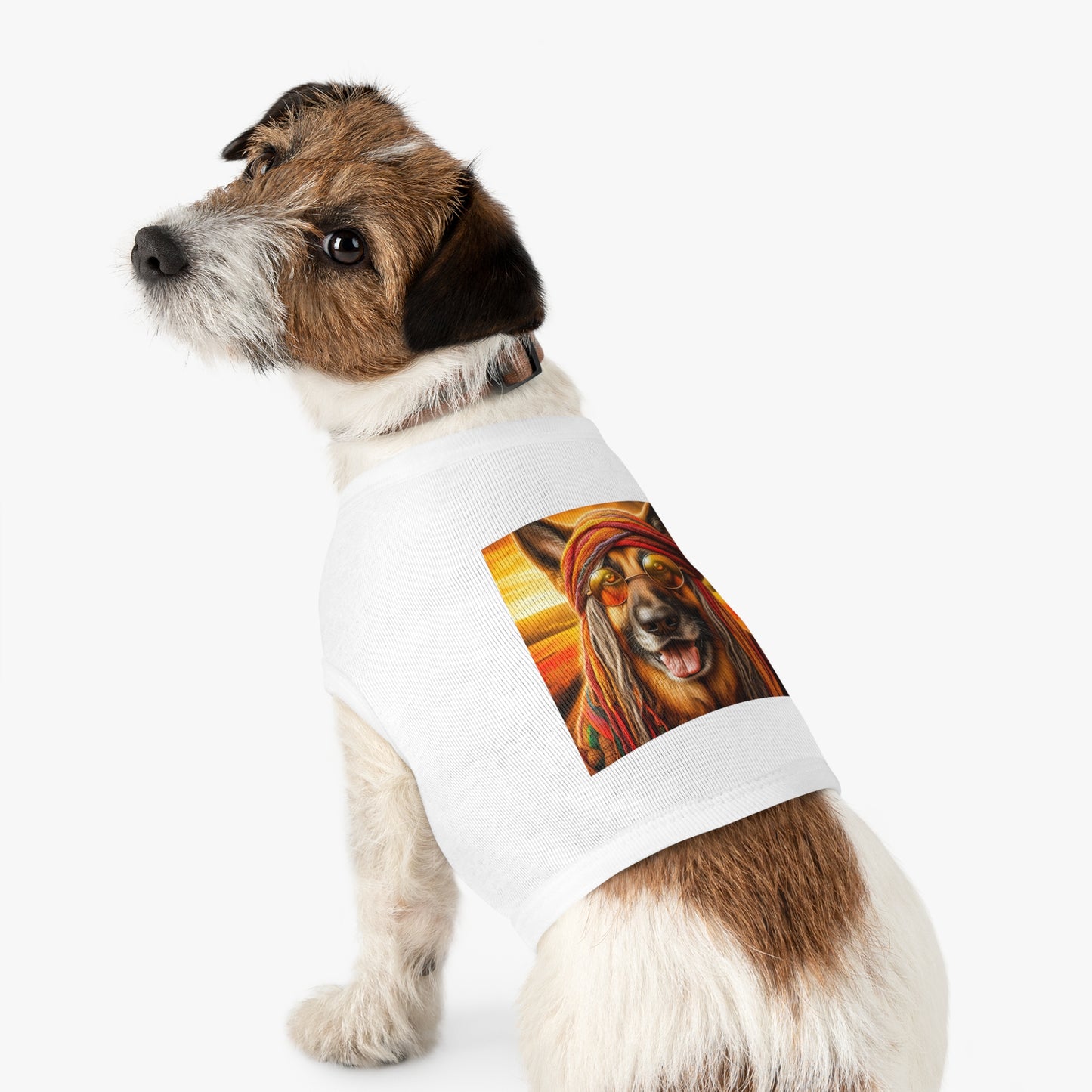 German Shepherd old hippie shirt Pets Printify
