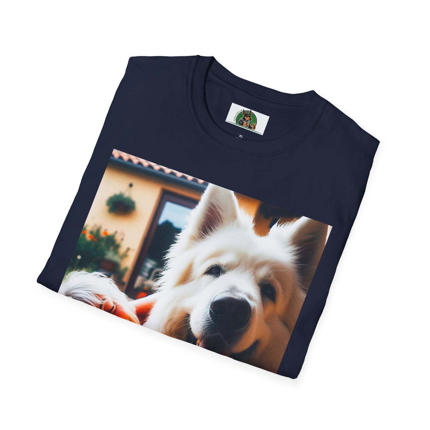 German Shepherd pretty fluffy boy shirt T-Shirt Printify