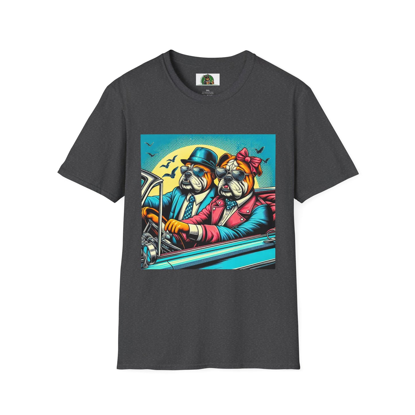 Wacky Bulldog couple t shirt T-Shirt Printify XS Dark Heather
