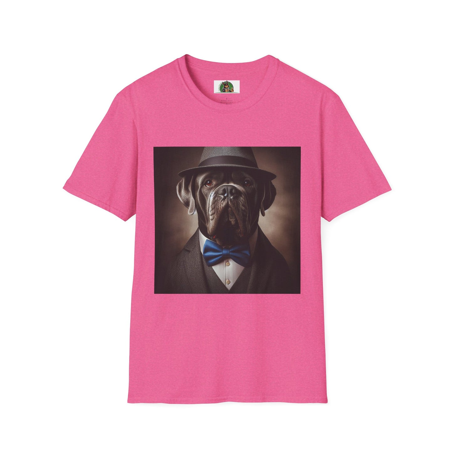 Cane Corso Dapper Dog TShirt T-Shirt Printify S Heather Heliconia